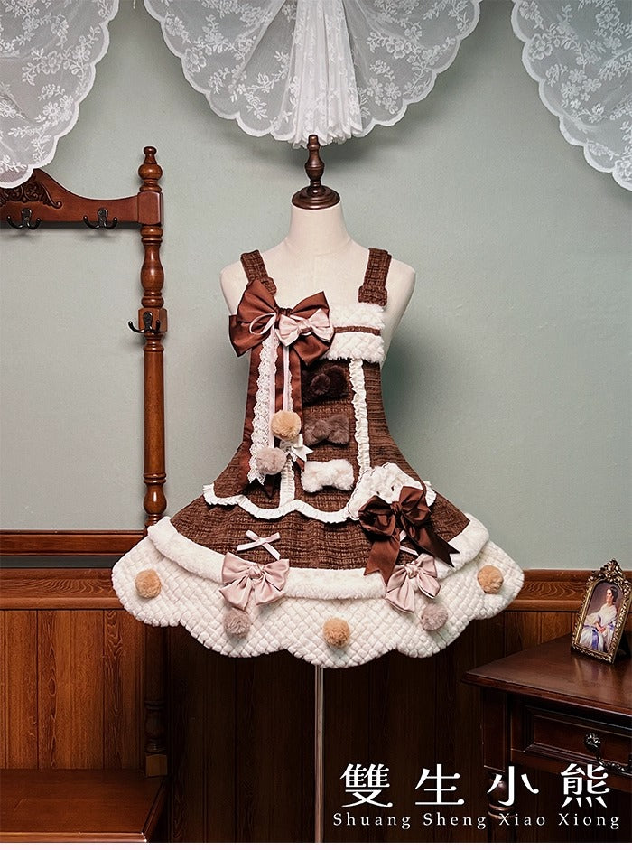 【受注予約~10/23】Frosted Sugar Rabbit ジャンパースカート・サロペット【双生小熊】