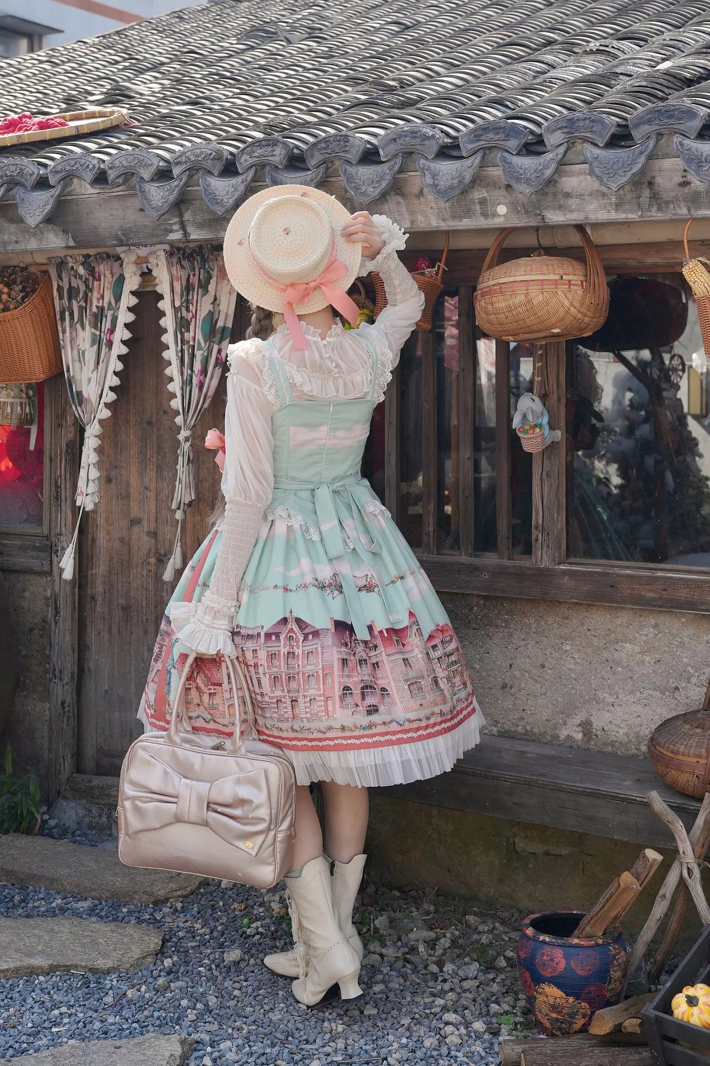 【受注予約~5/6】Dewans Garden Town ワンピース・ジャンパースカート【Cutey Mask】
