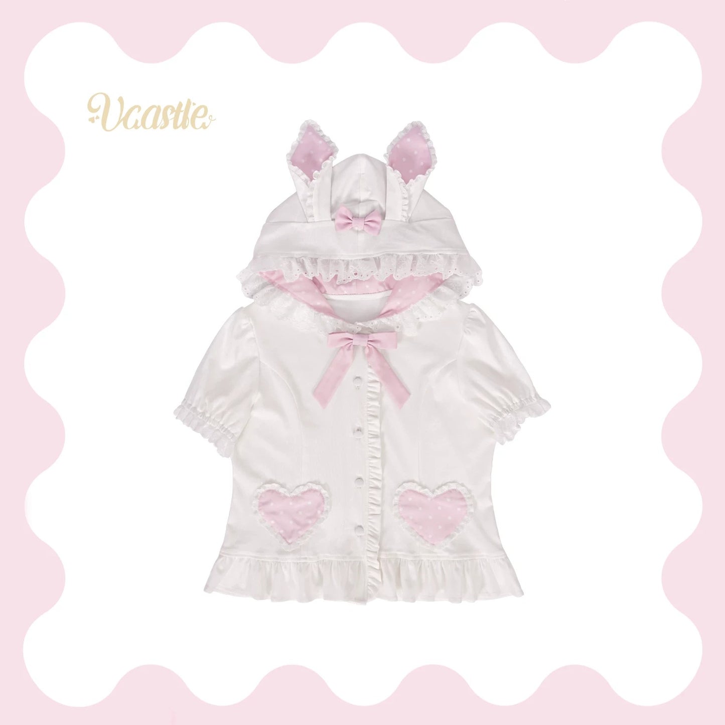 【受注予約~8/2】Bunny Snow Cracker カットカーディガン【VCastle】