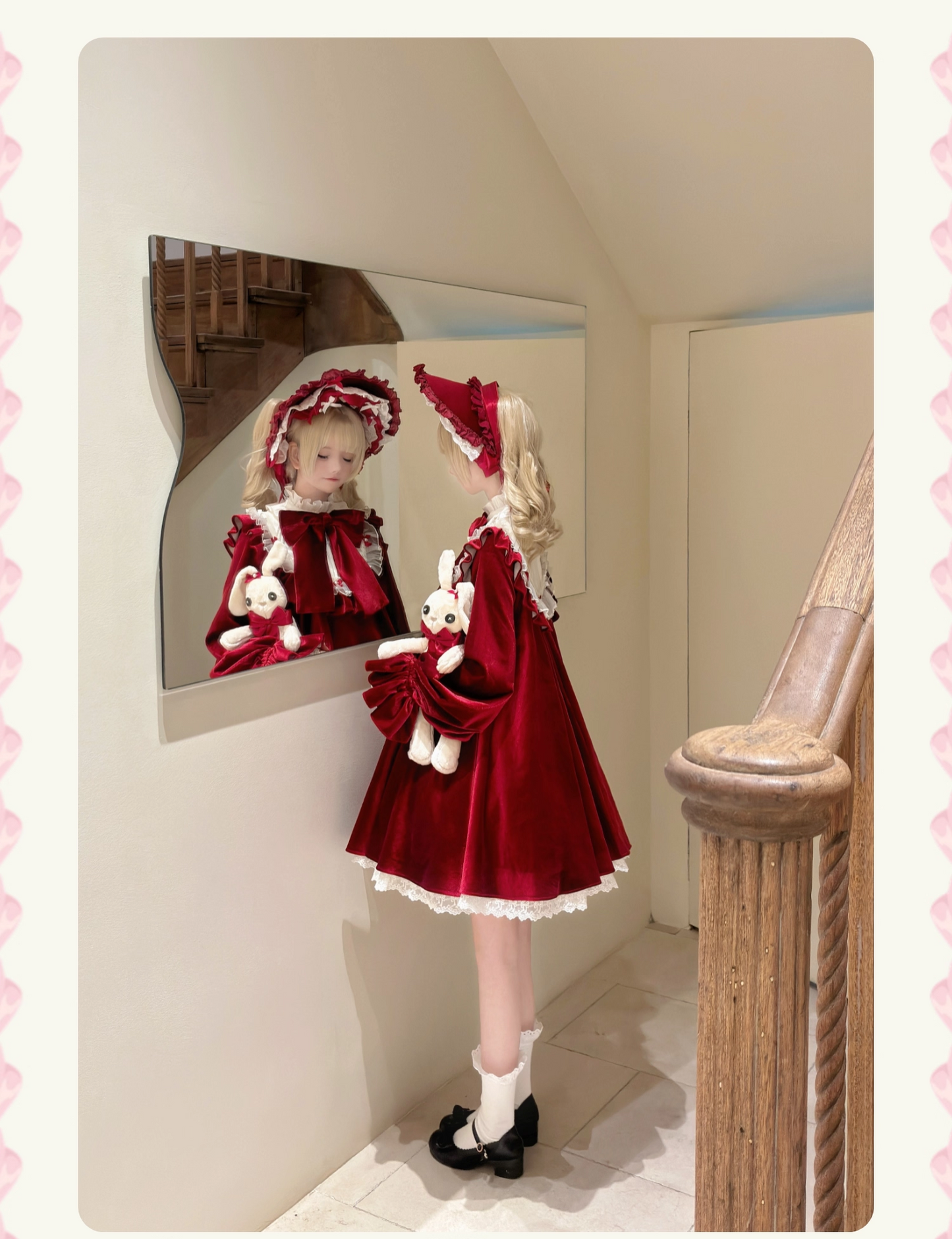 【受注予約~1/25】Dolls Aラインワンピース・ハット・ドロワーズセット【signorina】