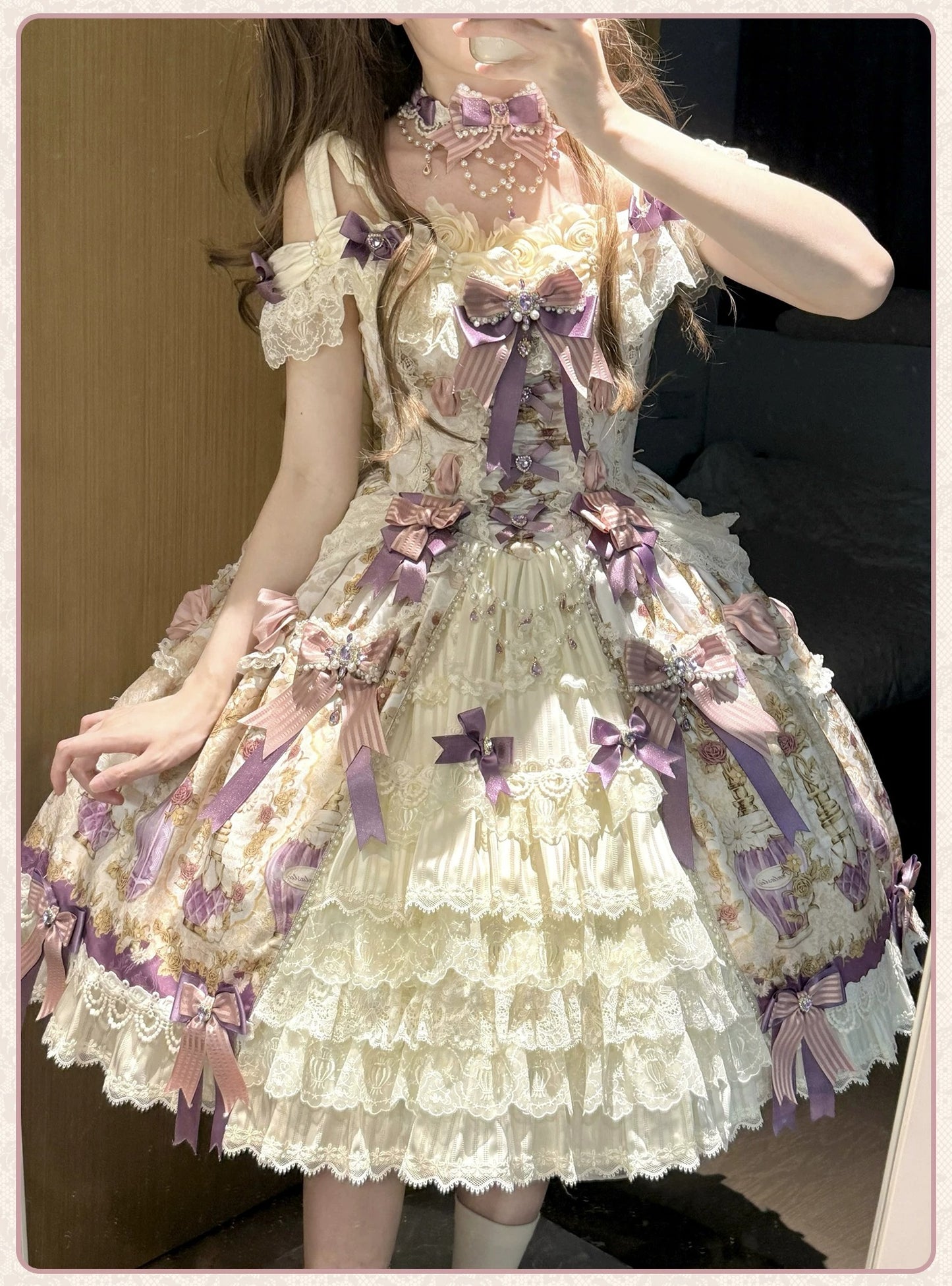 【受注予約~6/16】Antique Jewel Fragrance ジャンパースカート・フルセット【双生小熊】