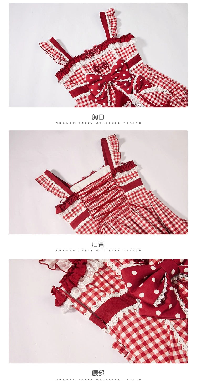 【受注予約~8/28】Strawberry momo Party ジャンパースカート【仲夏物語】