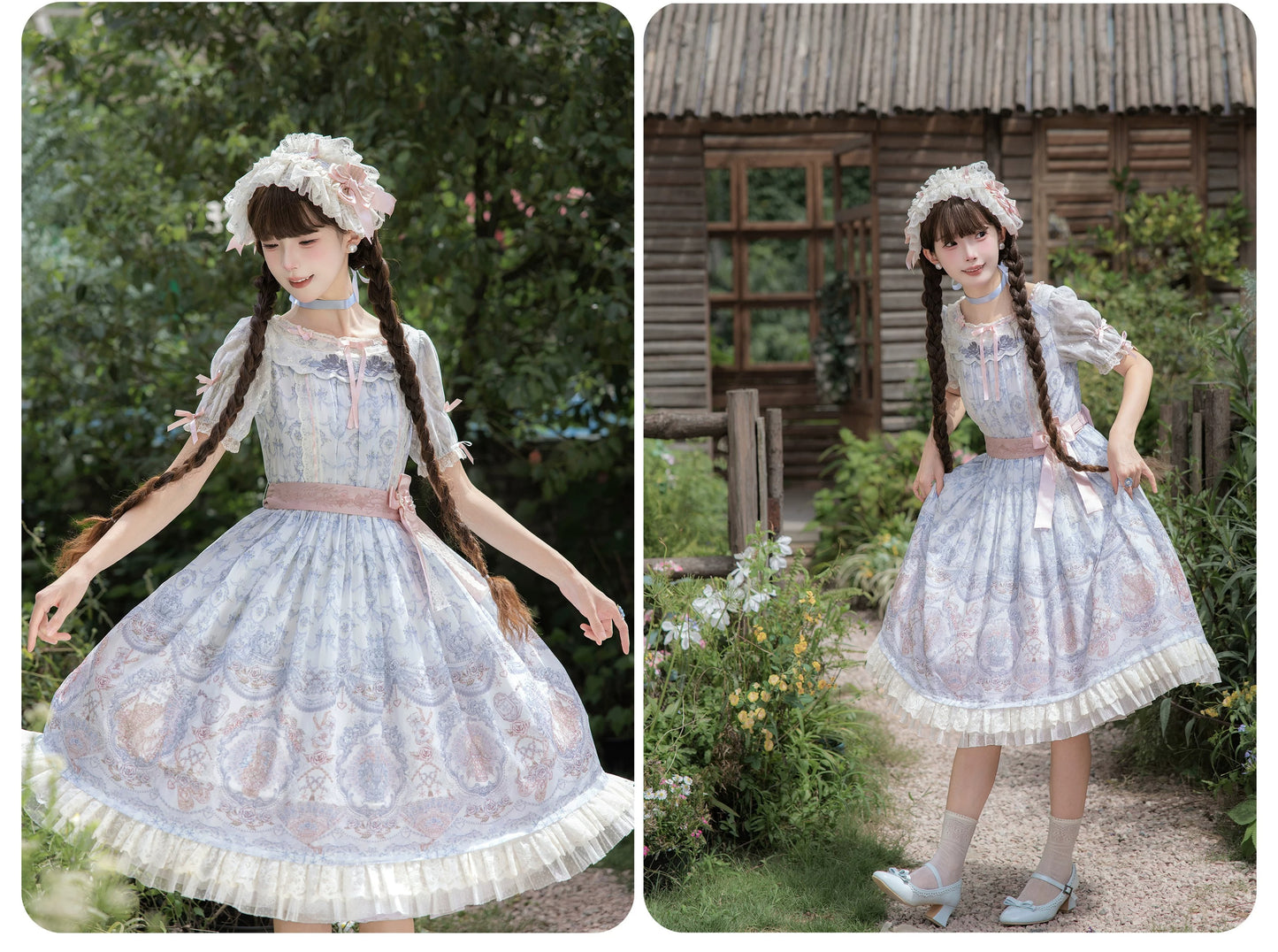 【受注予約~9/13】Scent of Roses ワンピース・ジャンパースカート【LittlePlum】