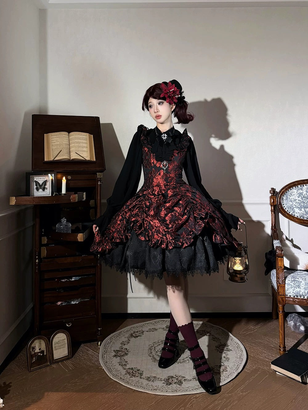 【受注予約~8/27】Midnight Lily ジャンパースカート【Miss Cube】