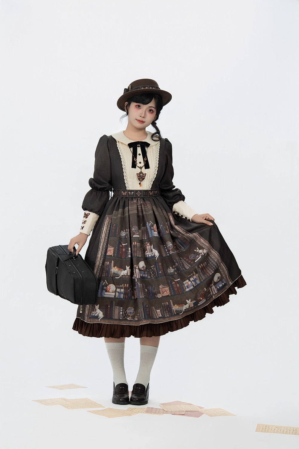 【受注予約~11/6】German Bookshelf ワンピース【Miss Point】