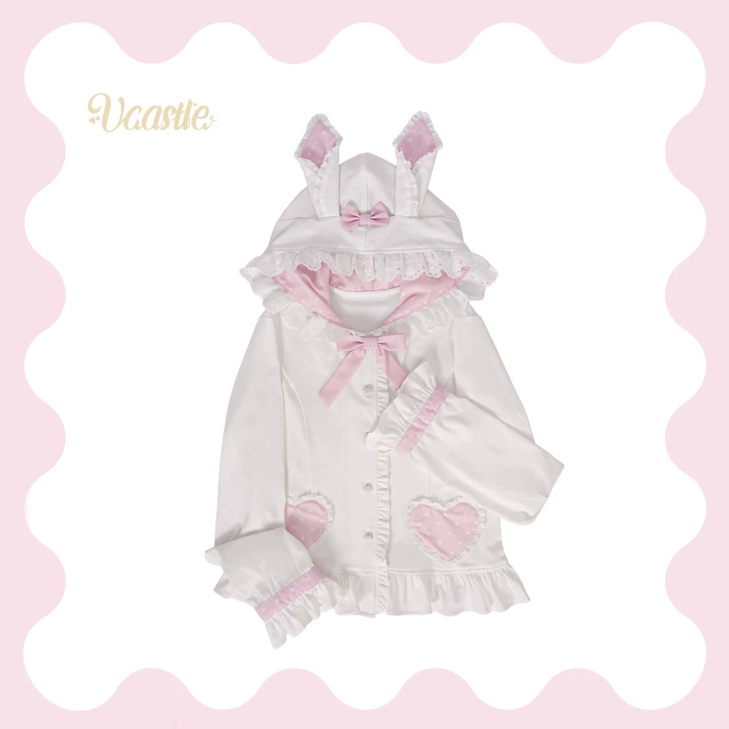 【受注予約~8/2】Bunny Snow Cracker カットカーディガン【VCastle】