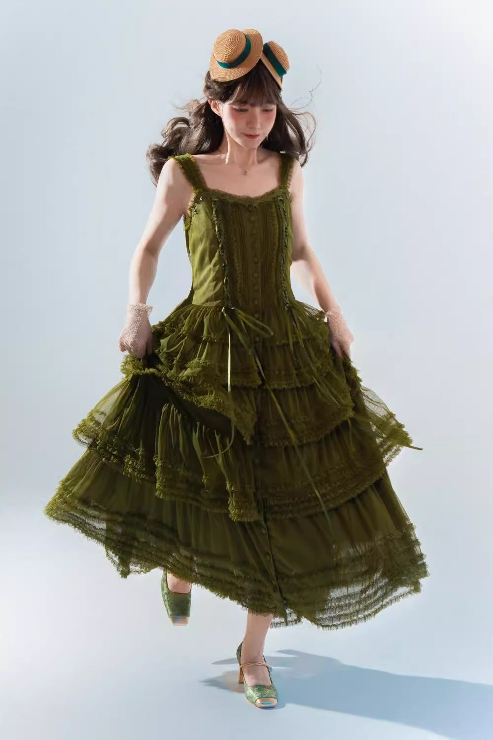 【受注予約~12/24】Lillian's Summer ジャンパースカート(タイプ1・ショート丈)【Spring Flower Language】