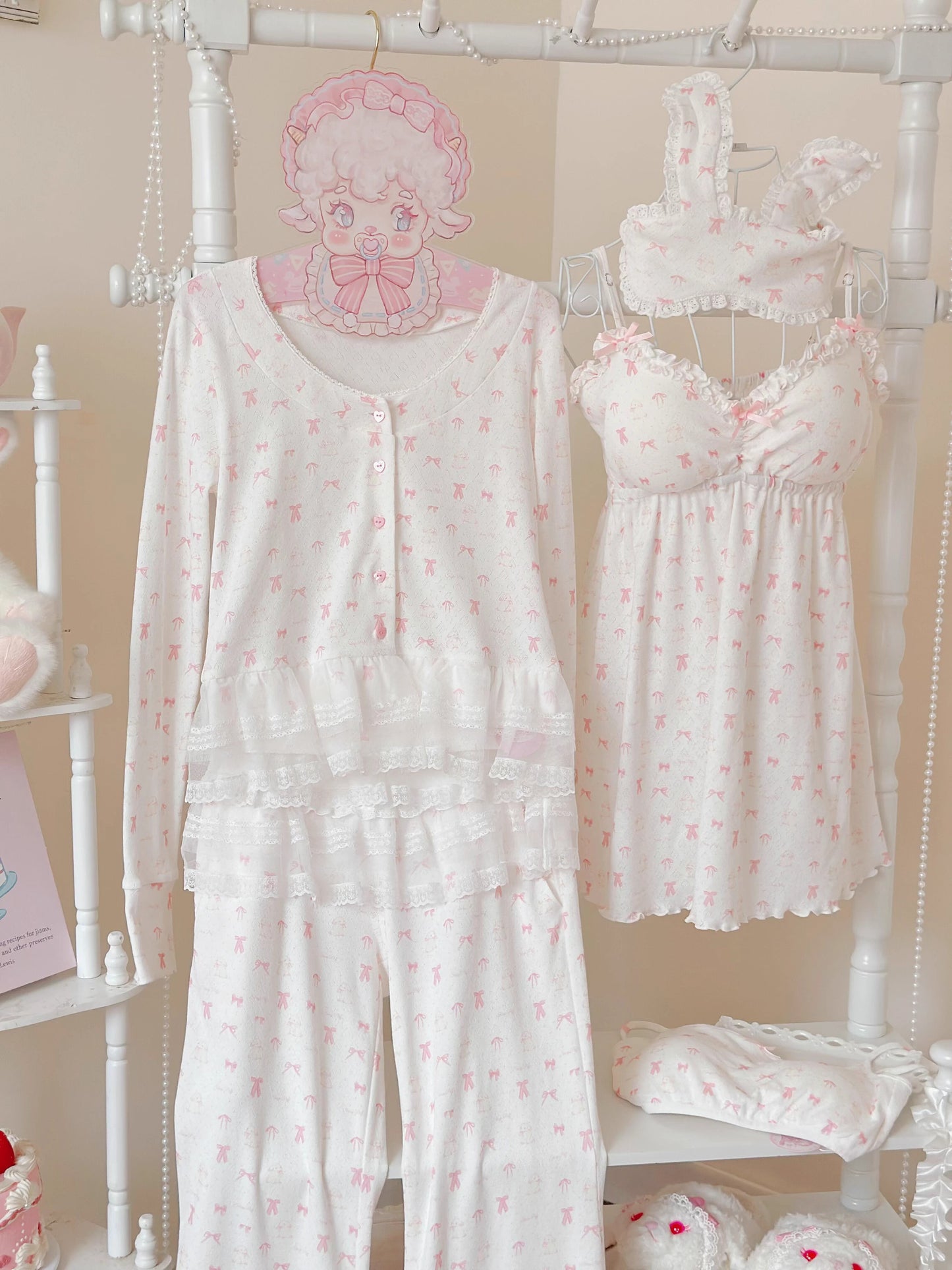 リボンナイトウェア【Sheep Puff】