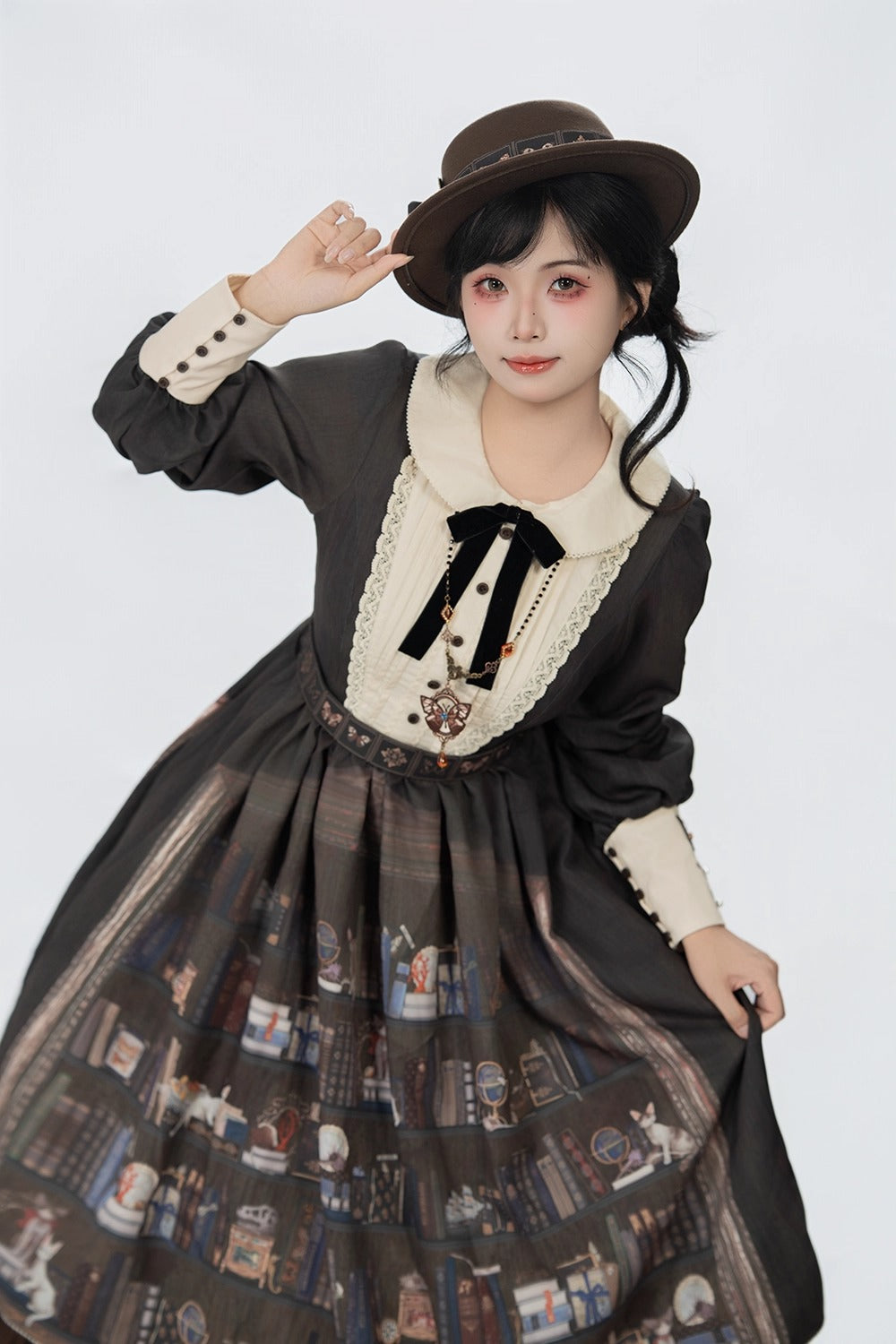 【受注予約~11/6】German Bookshelf ワンピース【Miss Point】