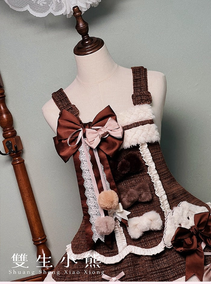 【受注予約~10/23】Frosted Sugar Rabbit ジャンパースカート・サロペット【双生小熊】