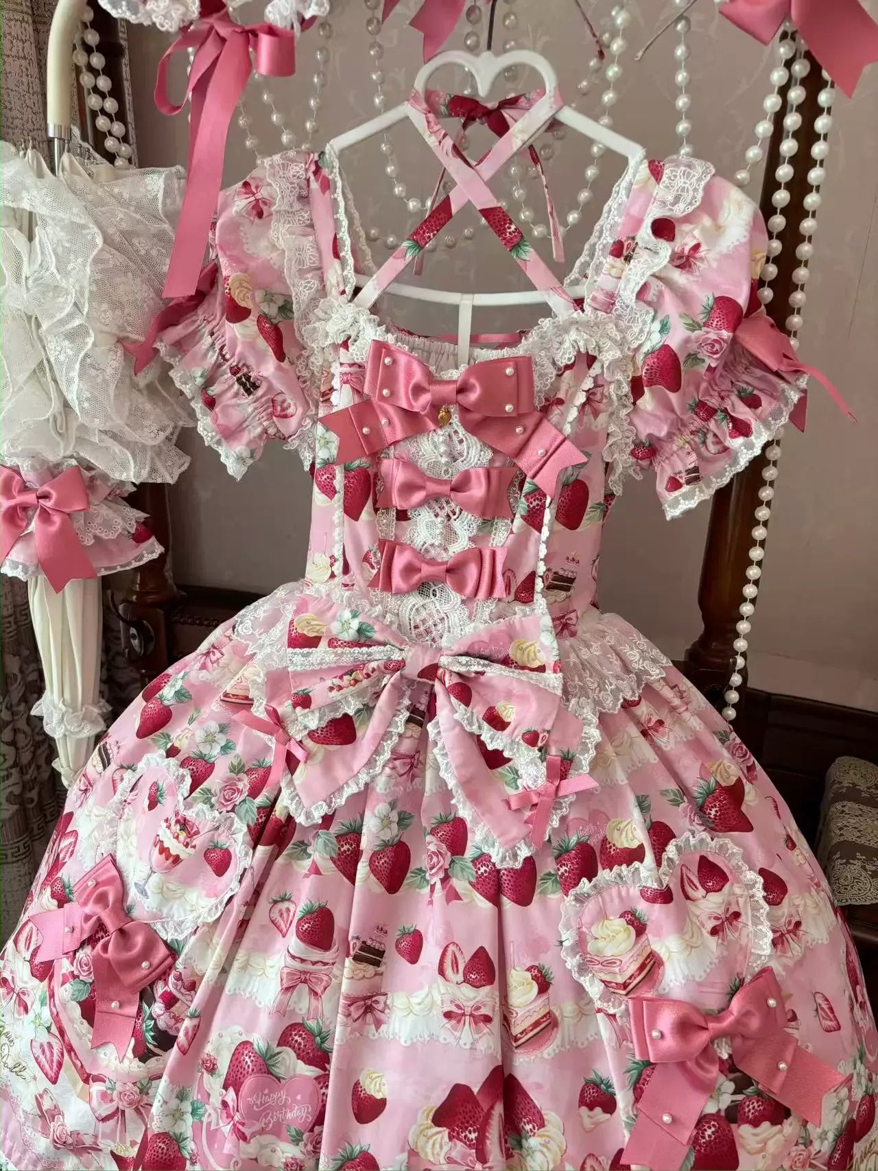 Strawberry Birthday Cake ワンピース・フルセット(半袖ver.)【Antique Doll】