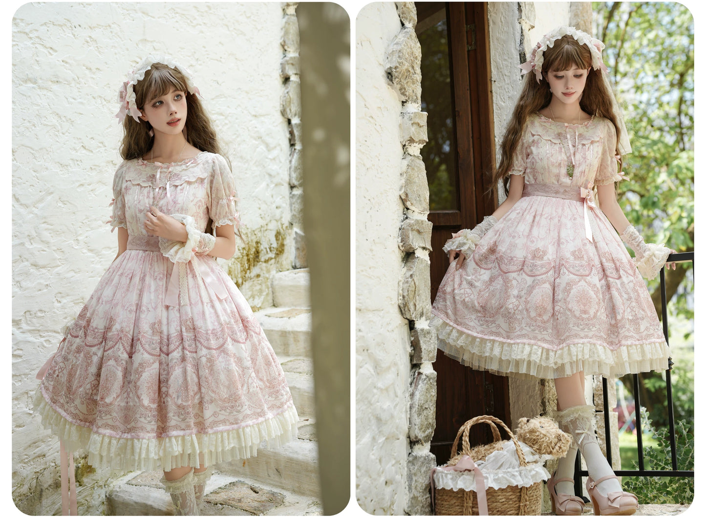 【受注予約~9/13】Scent of Roses ワンピース・ジャンパースカート【LittlePlum】