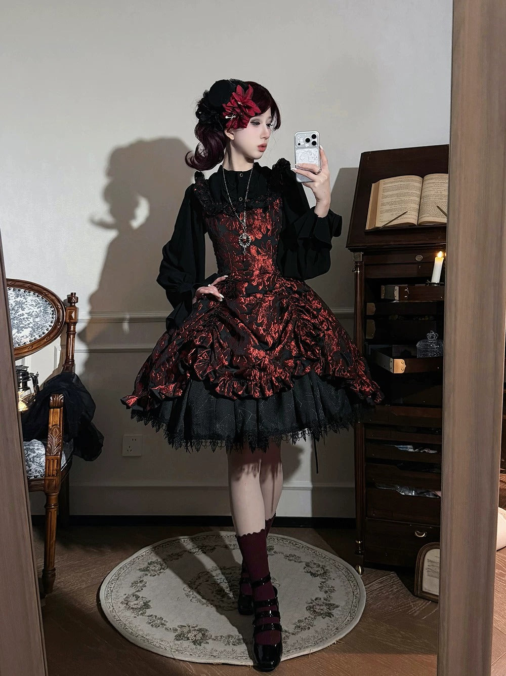 【受注予約~8/27】Midnight Lily ジャンパースカート【Miss Cube】