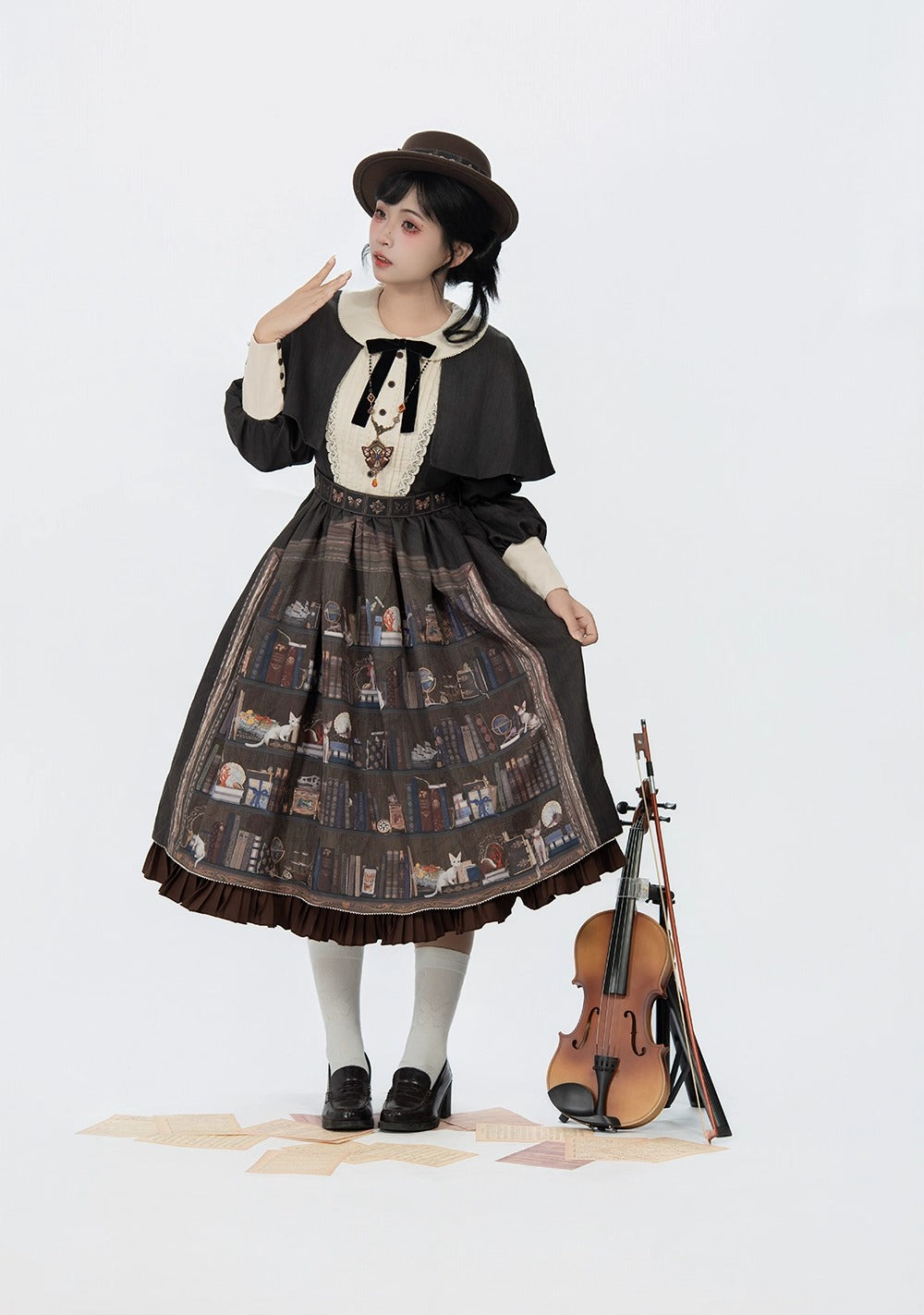 【受注予約~11/6】German Bookshelf ワンピース【Miss Point】