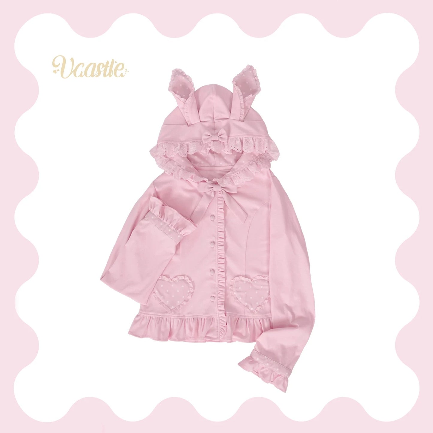 【受注予約~8/2】Bunny Snow Cracker カットカーディガン【VCastle】