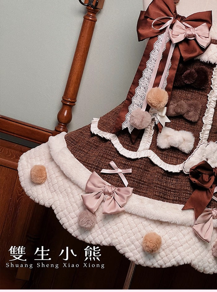 【受注予約~10/23】Frosted Sugar Rabbit ジャンパースカート・サロペット【双生小熊】