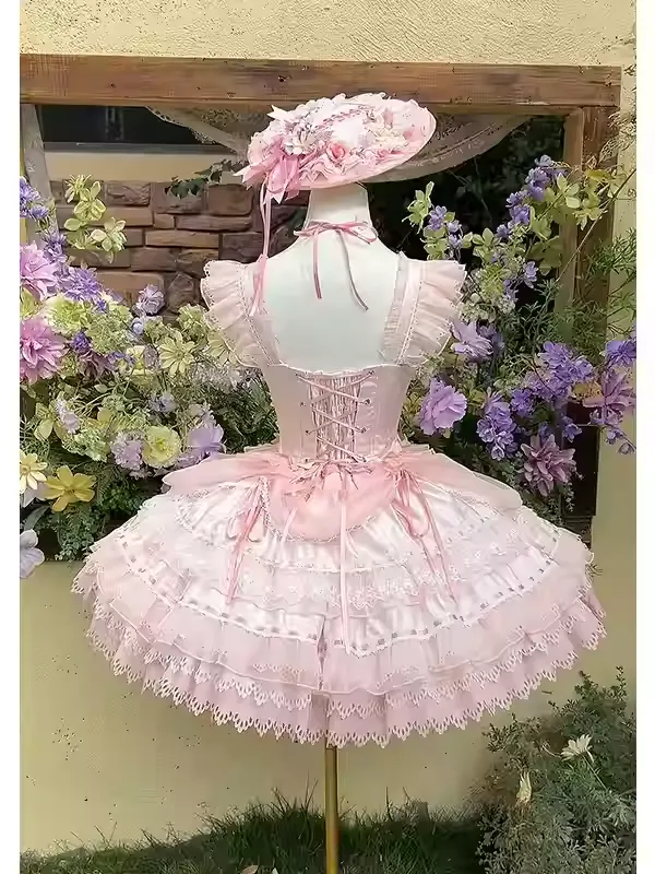 【受注予約~4/5】Lily・Bluebell・LittleYellow・LittleRose ジャンパースカート【咩耶】