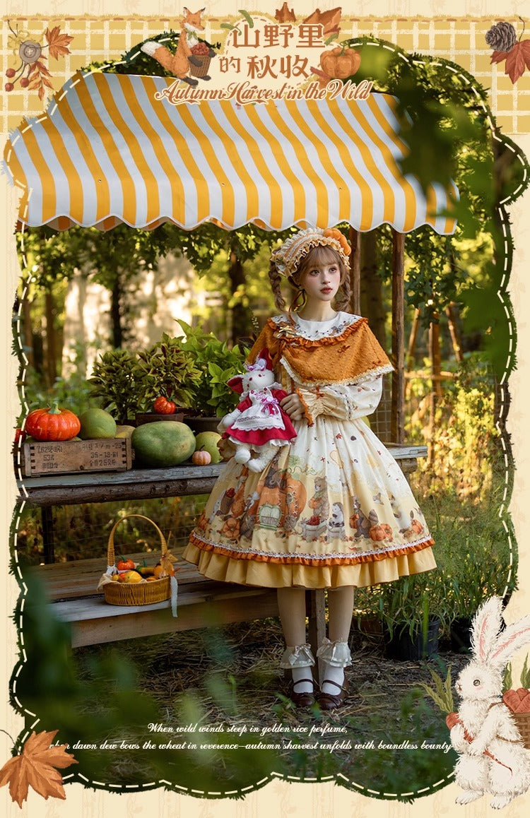[Pre-orders open until October 2nd] Autumn Harvest in the Hill One-Piece Dress [Flowers and Pearl Box]