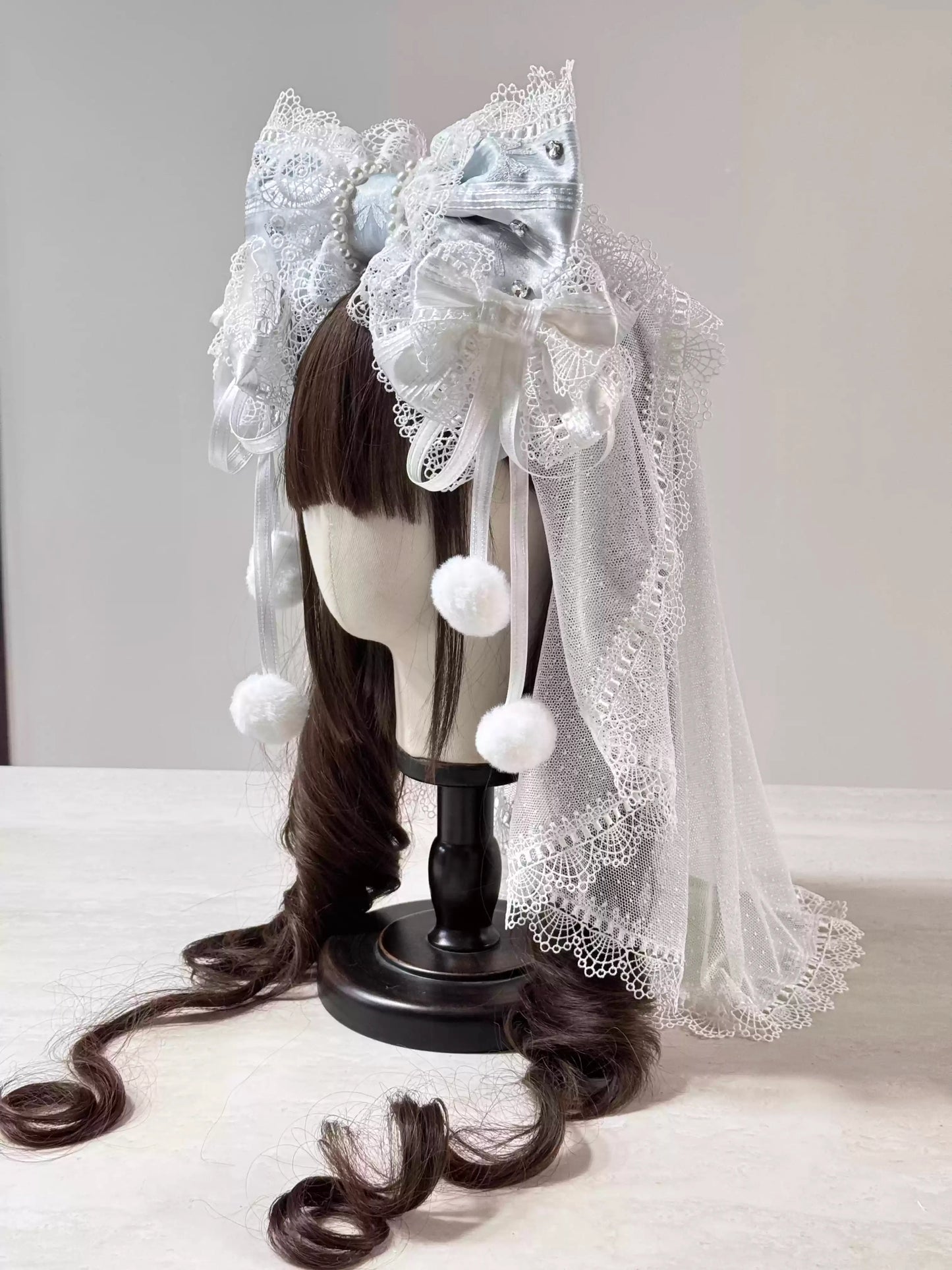 ヴェール付きリボンピン【妹抖手作工作屋】