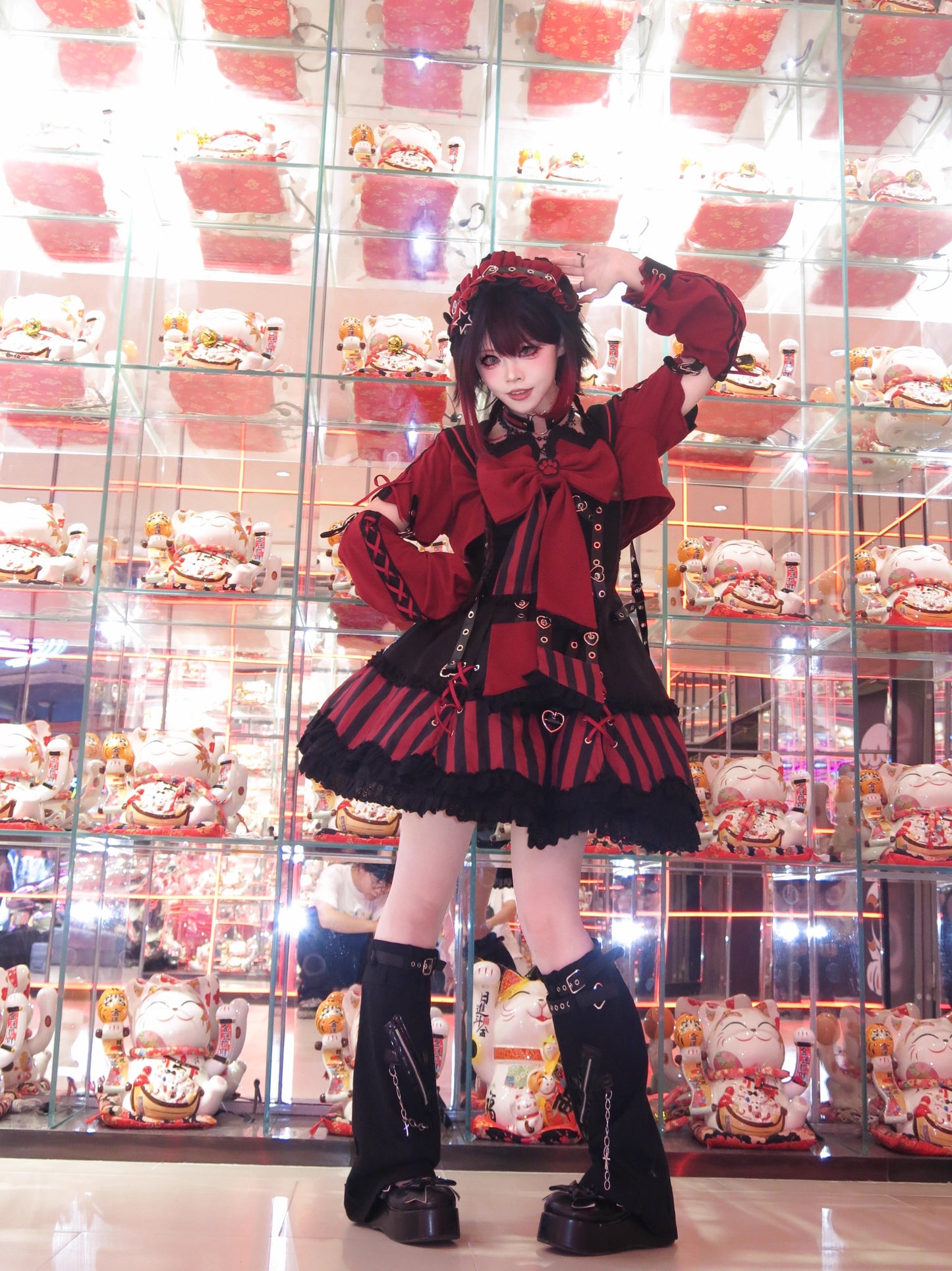 【受注予約~10/6】水色キャット フルセット(レッド・パープル)【Sakura】