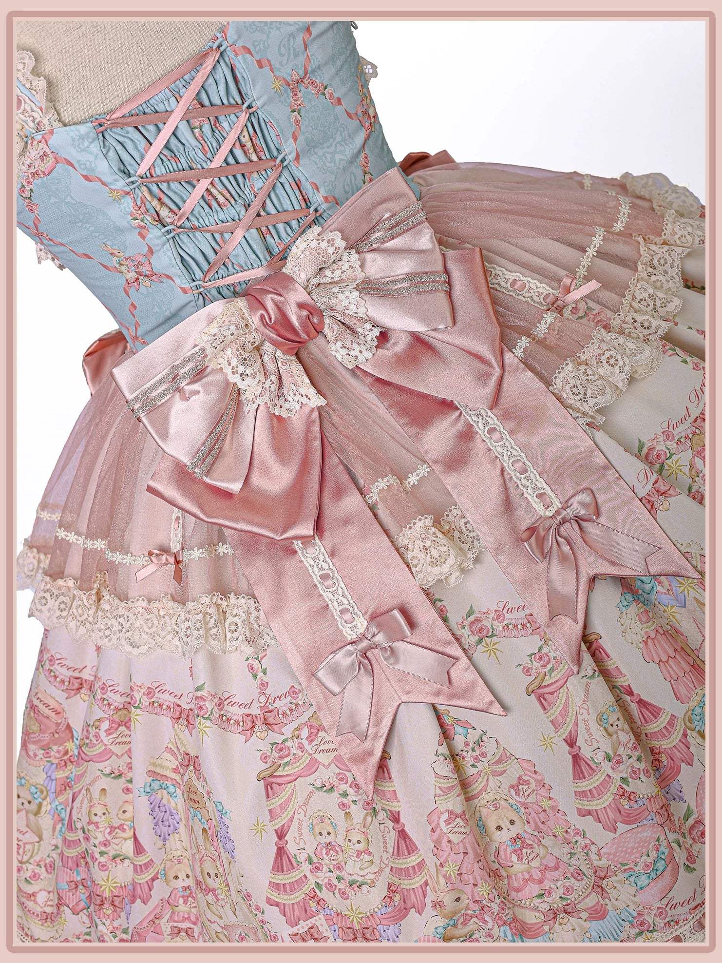 ALICE GIRL ロリータ ジャンスカ ブラウス ピンク Doll's Bed ワンピース・ジャンパースカート・ブラウス【Alice Girl