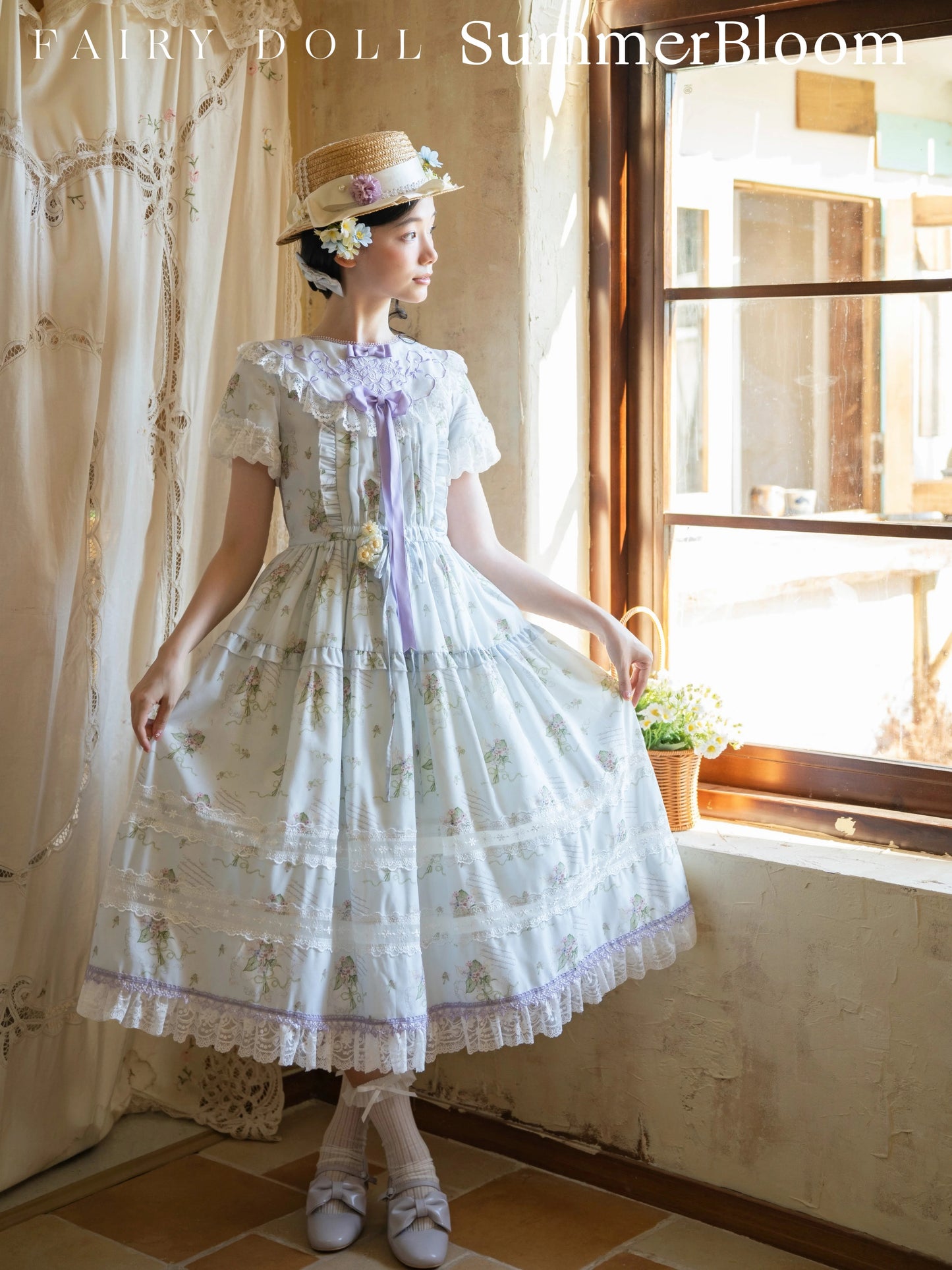 【受注予約~9/8】夏咲の花々 ワンピース【Fairy Doll】