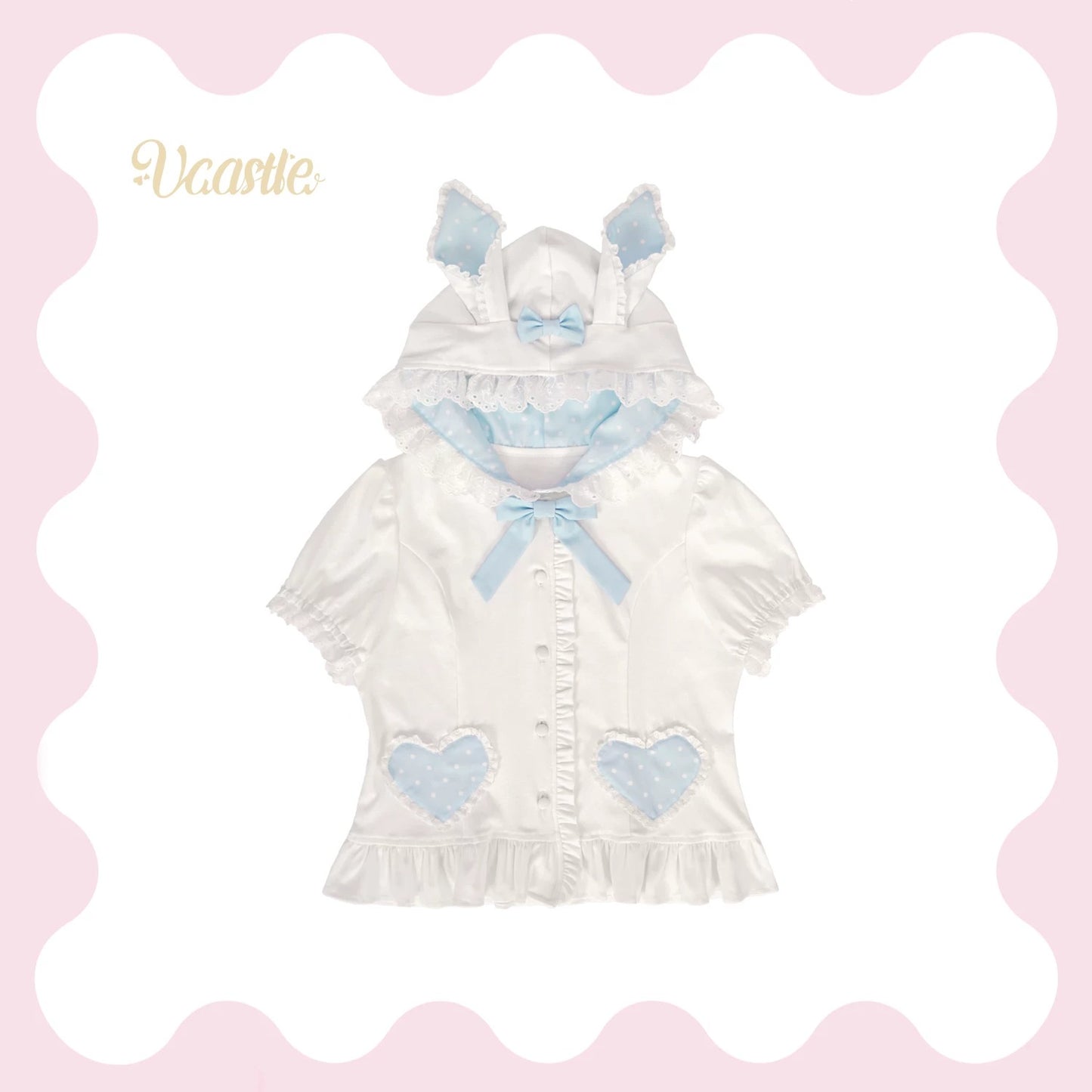 【受注予約~8/2】Bunny Snow Cracker カットカーディガン【VCastle】