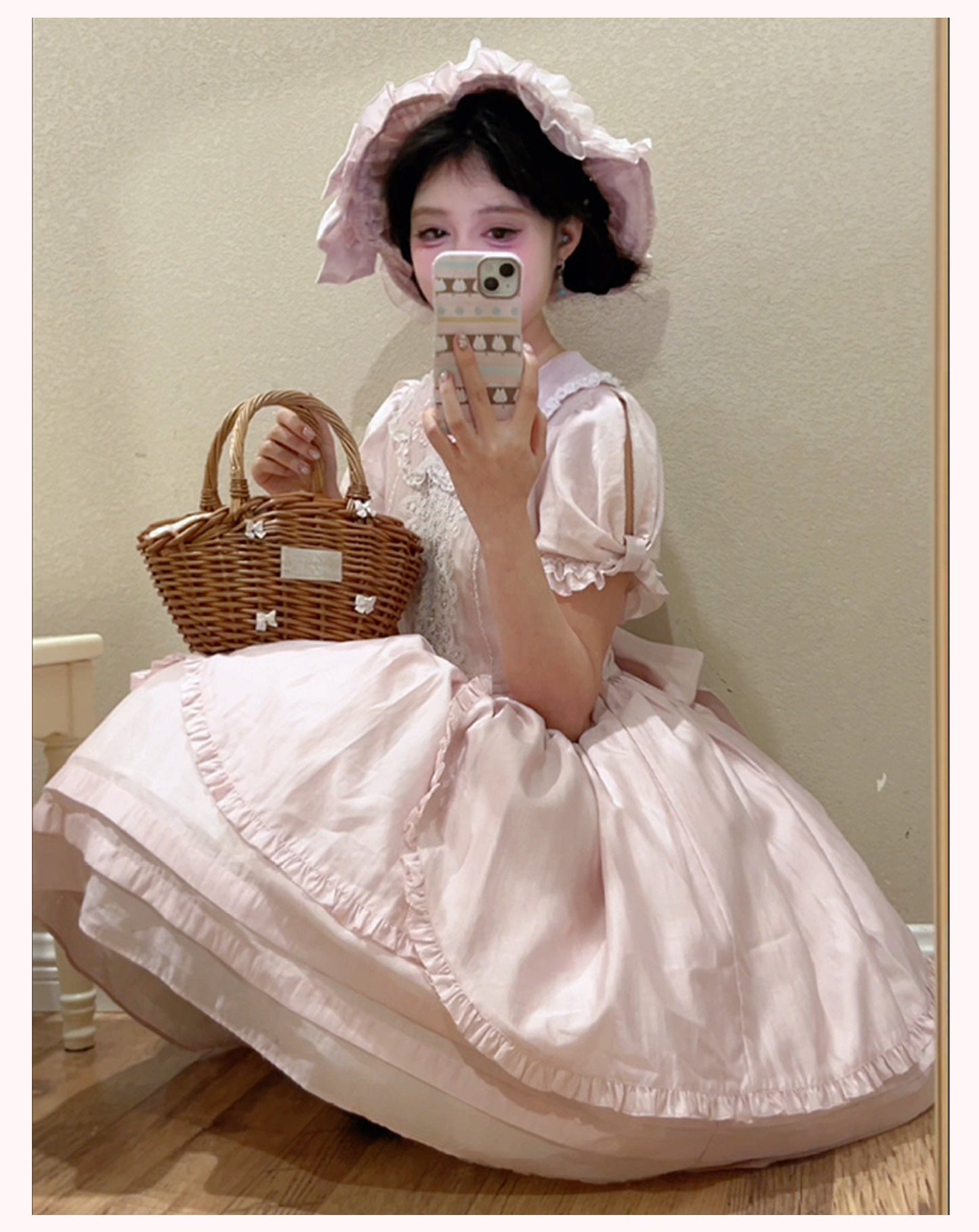 【受注予約~1/29】浮桜 ワンピース・ジャンパースカート【LizBird】