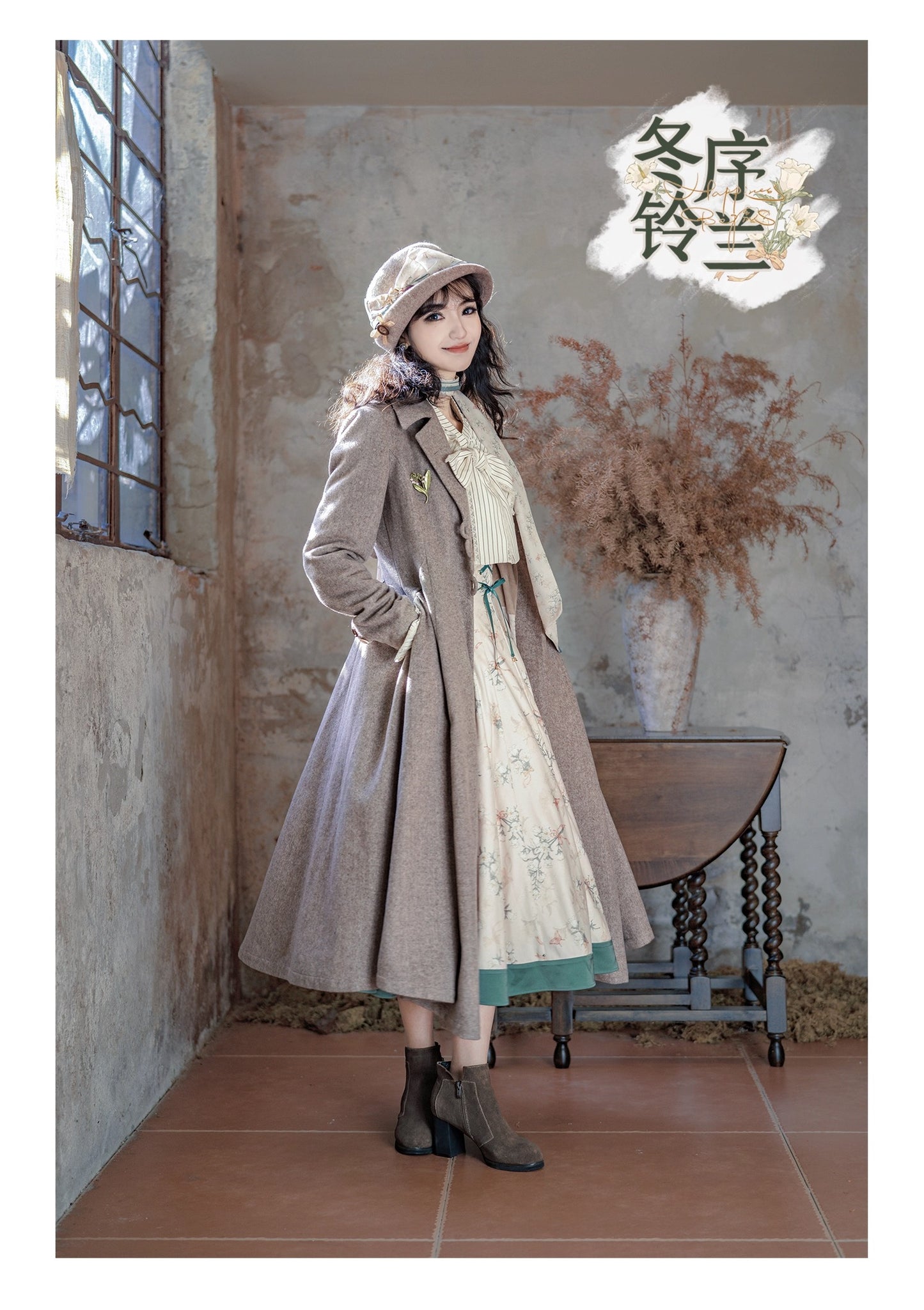 【受注予約~12/23】鈴蘭と冬 コート【Button Bear】