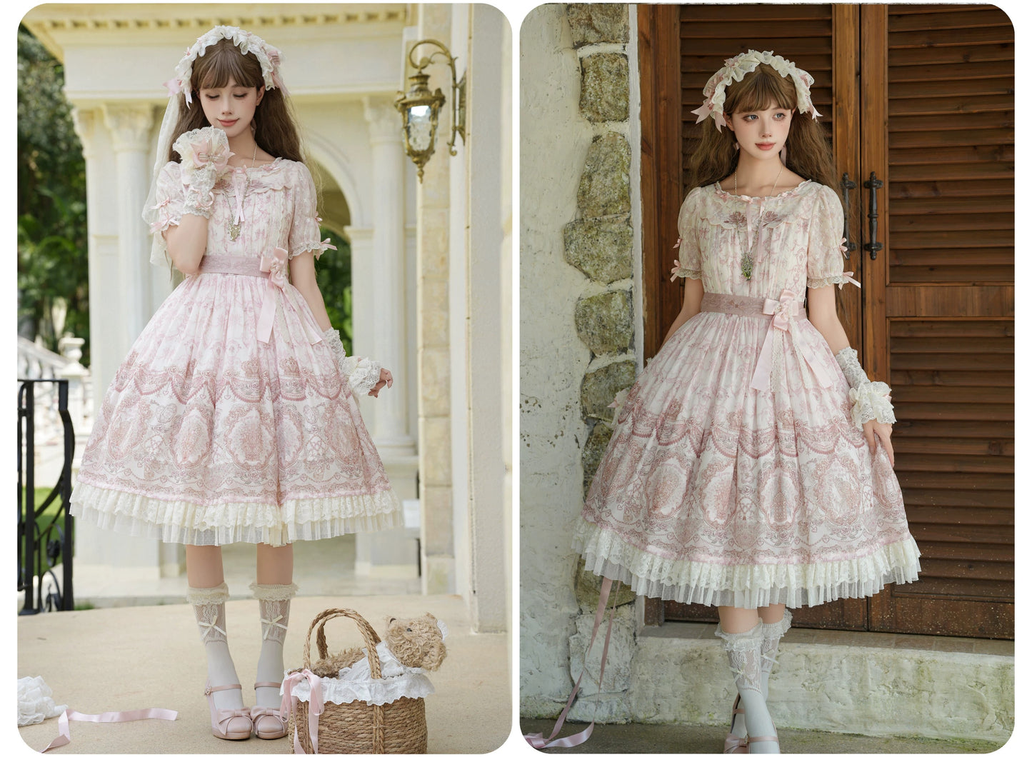 【受注予約~9/13】Scent of Roses ワンピース・ジャンパースカート【LittlePlum】