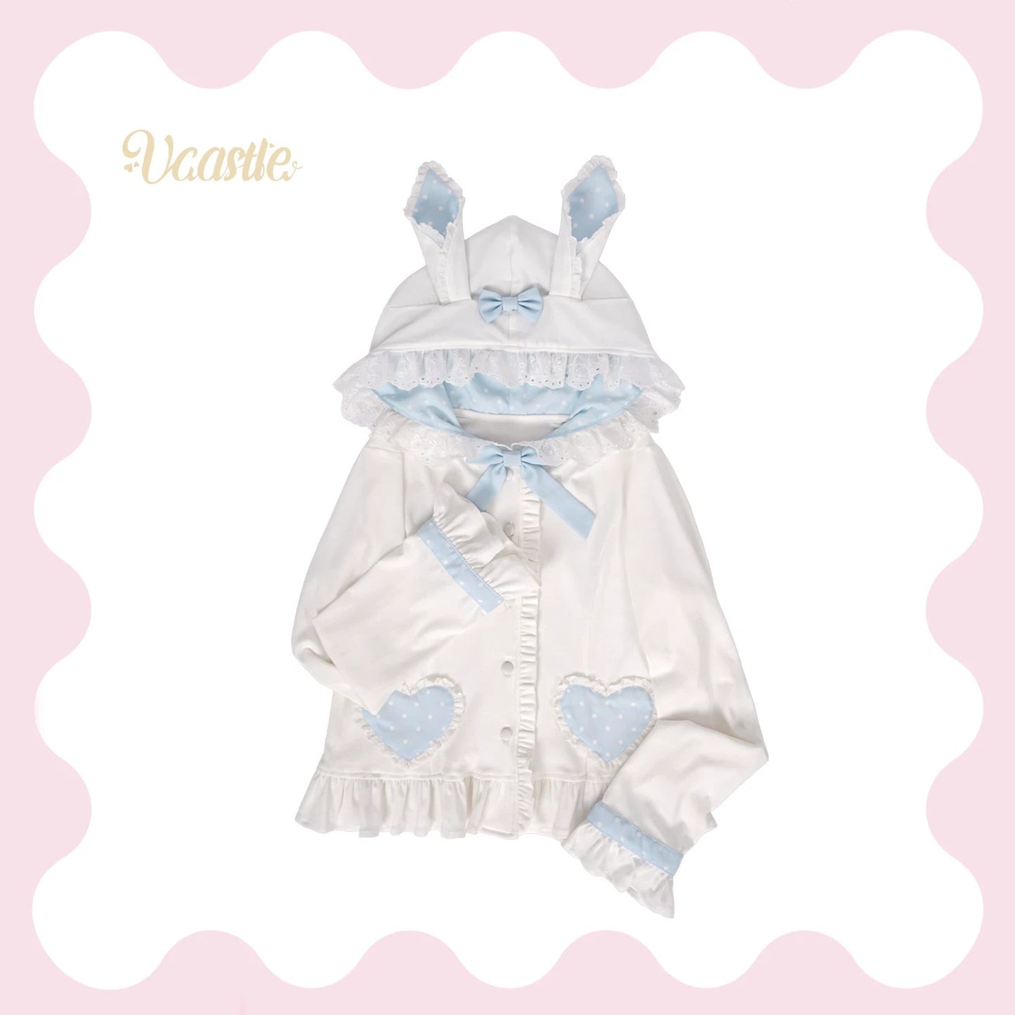 【受注予約~8/2】Bunny Snow Cracker カットカーディガン【VCastle】