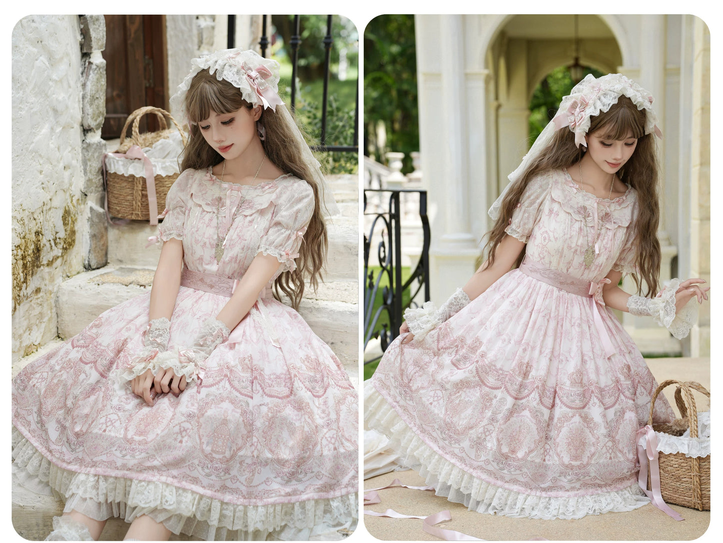【受注予約~9/13】Scent of Roses ワンピース・ジャンパースカート【LittlePlum】