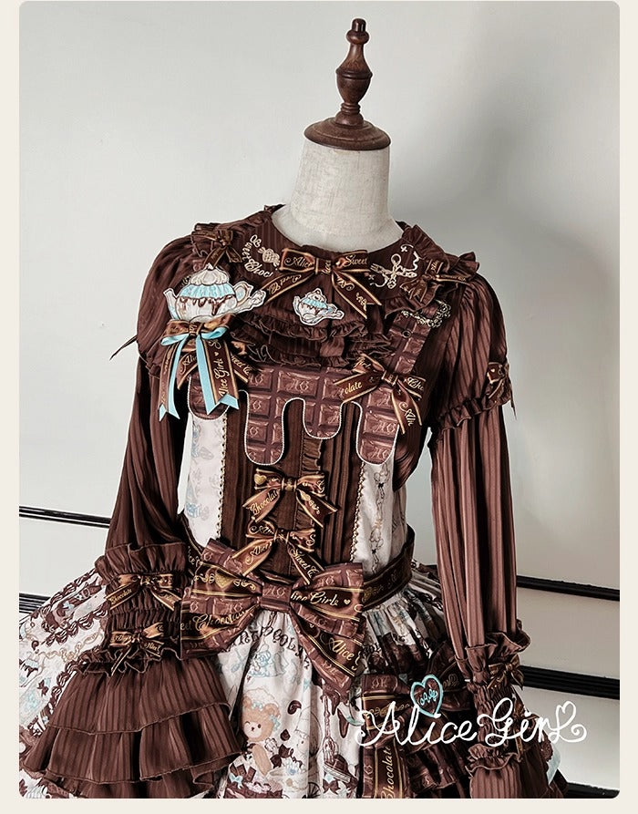 [Vorbestellungen bis 8. Oktober möglich] Schokoladenbärbluse [Alice Girl]
