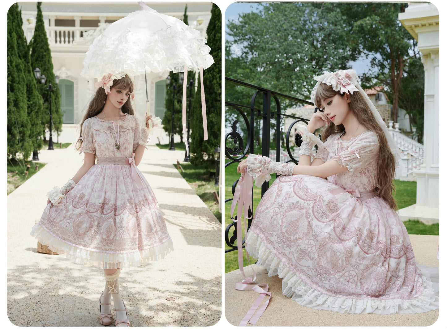 【受注予約~9/13】Scent of Roses ワンピース・ジャンパースカート【LittlePlum】