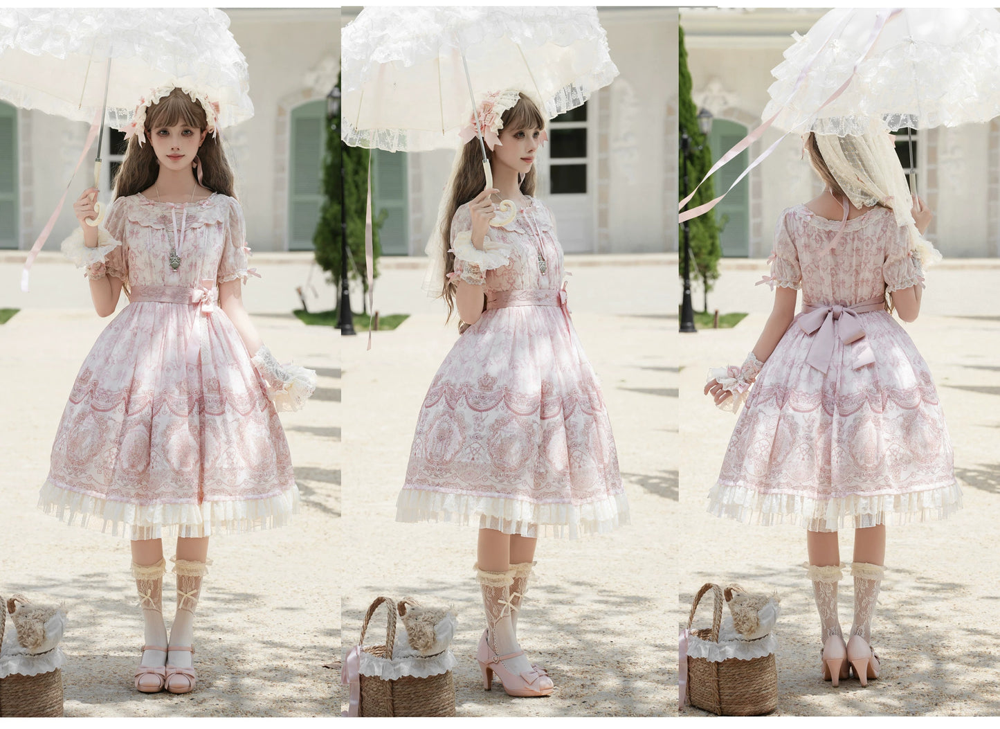 【受注予約~9/13】Scent of Roses ワンピース・ジャンパースカート【LittlePlum】