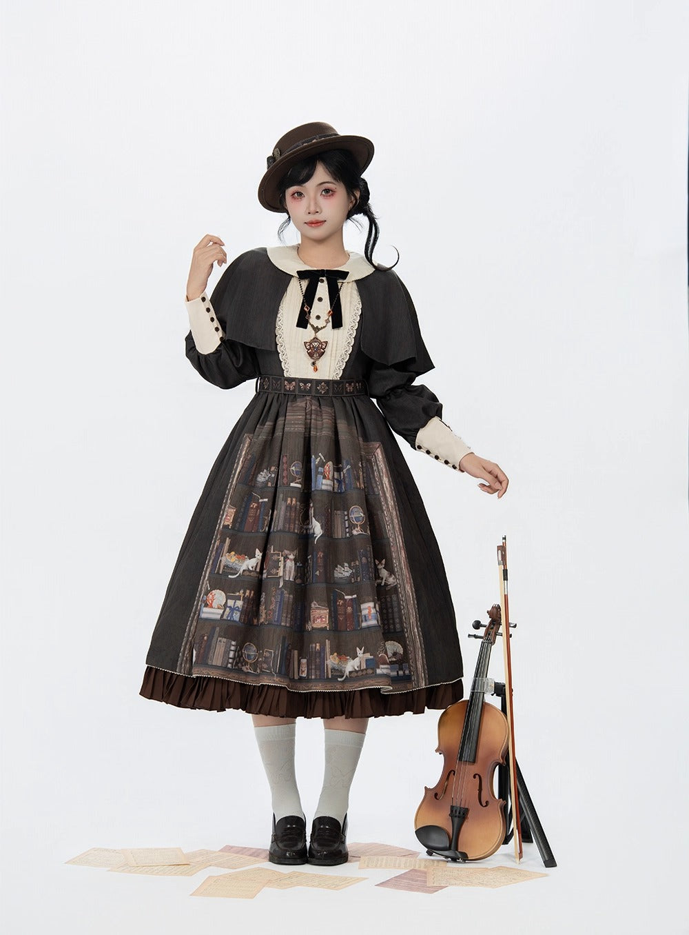 【受注予約~11/6】German Bookshelf ワンピース【Miss Point】