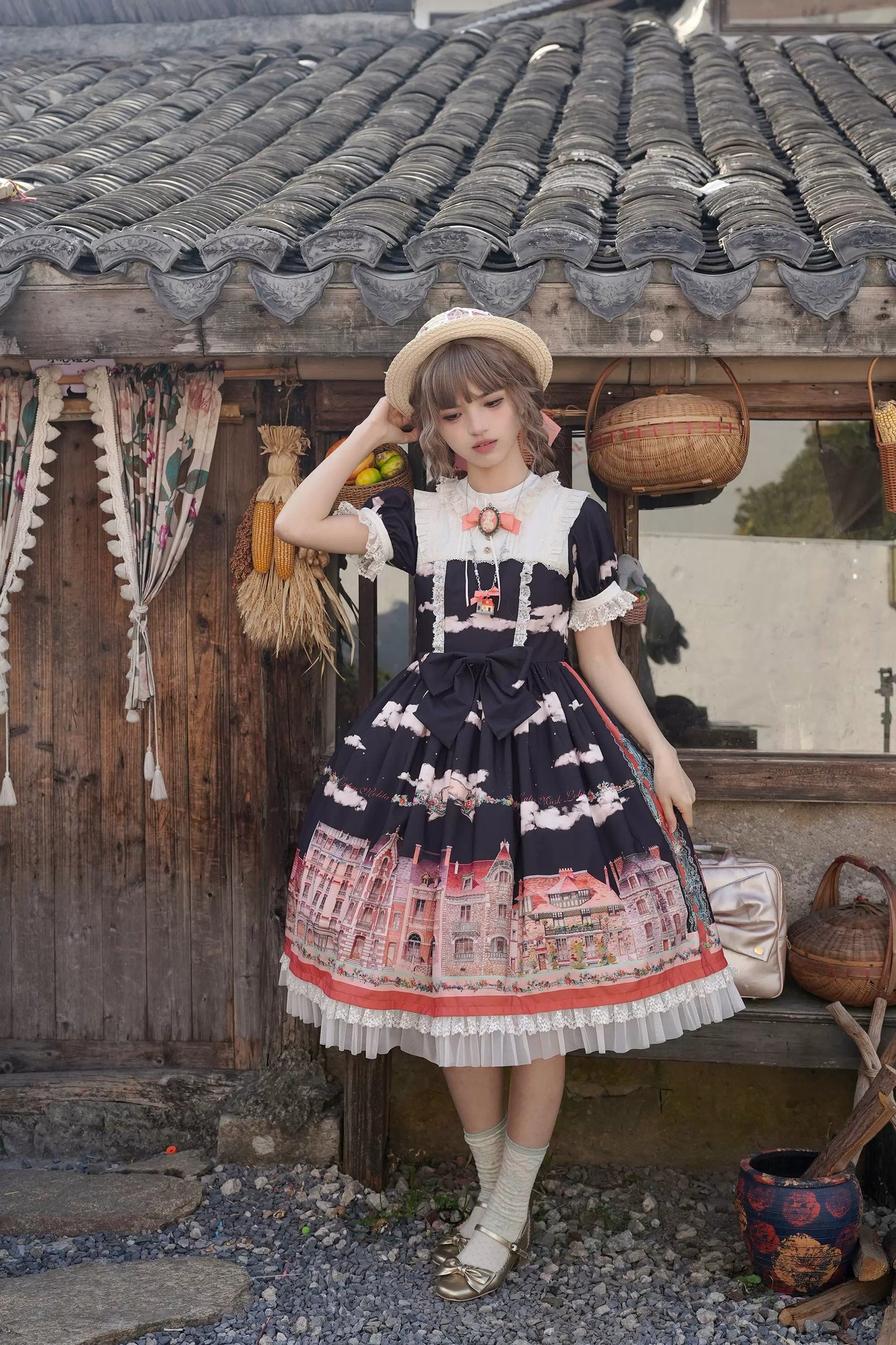 【受注予約~5/6】Dewans Garden Town ワンピース・ジャンパースカート【Cutey Mask】