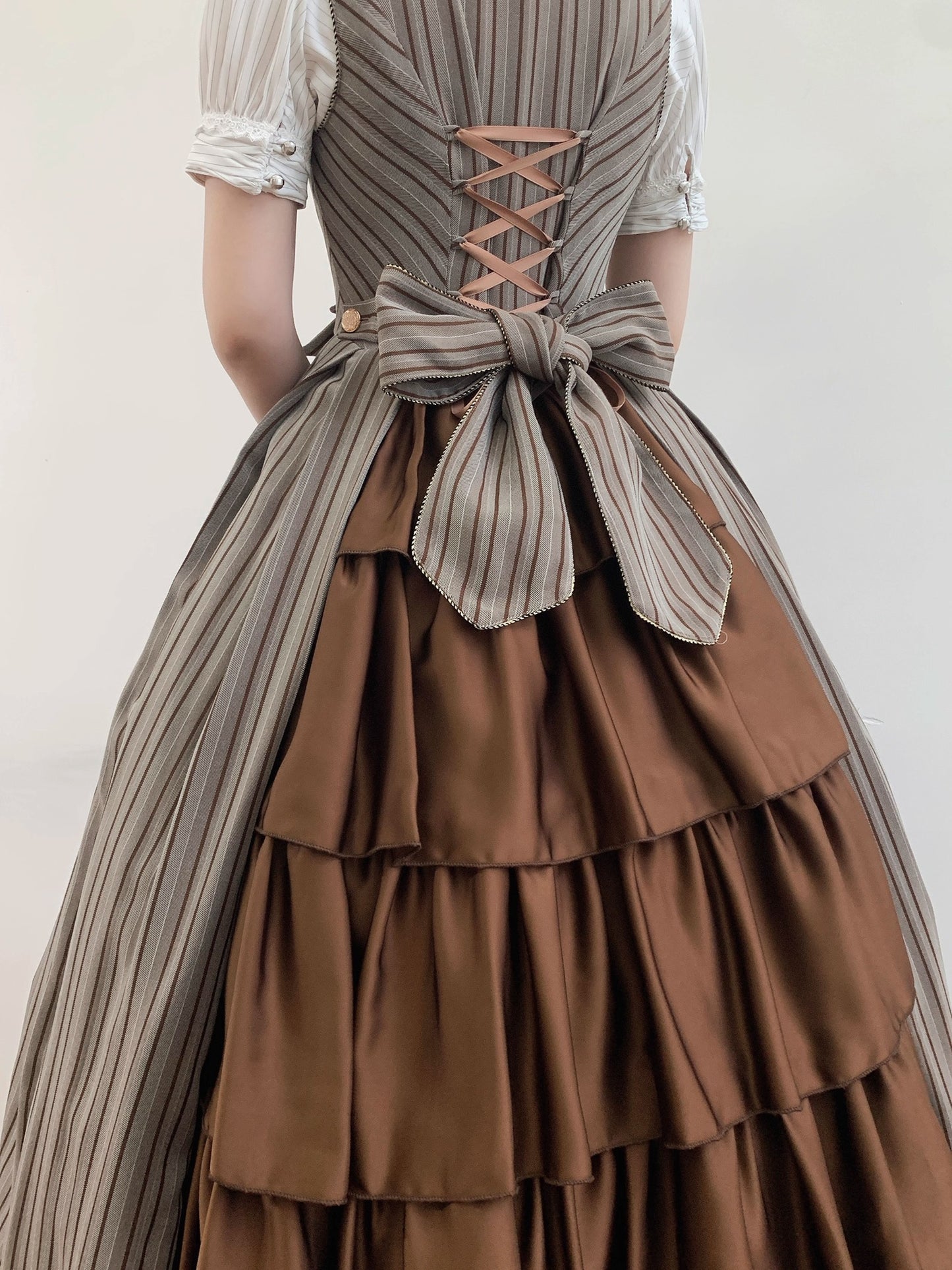 【受注予約~10/28】Bright Moon ジャンパースカート(ストライプ・タイプ2)【Little Dipper】