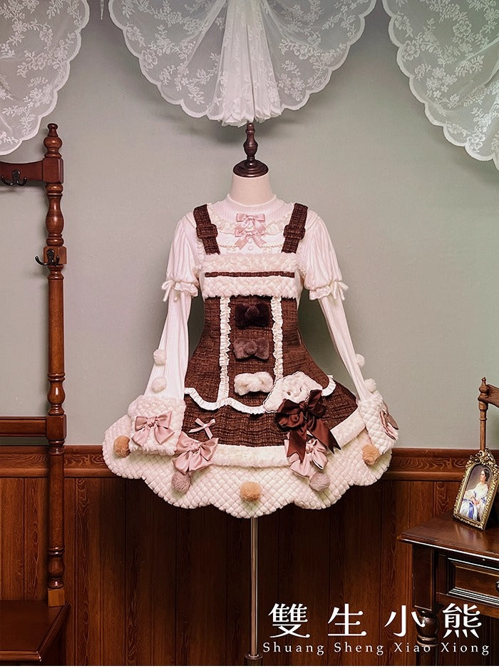 【受注予約~10/23】Frosted Sugar Rabbit ジャンパースカート・サロペット【双生小熊】