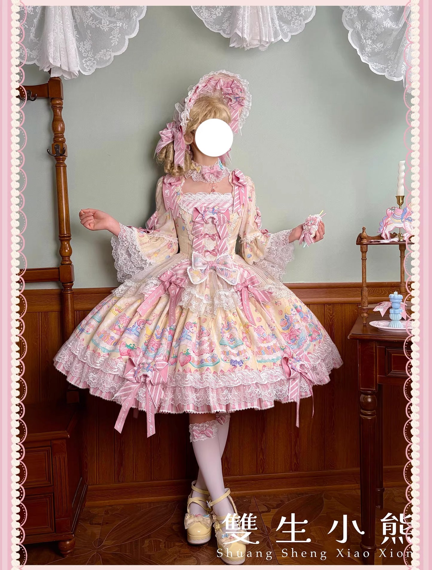 【受注予約~4/27】Pastel Macarons ワンピース(タイプ1)【双生小熊】