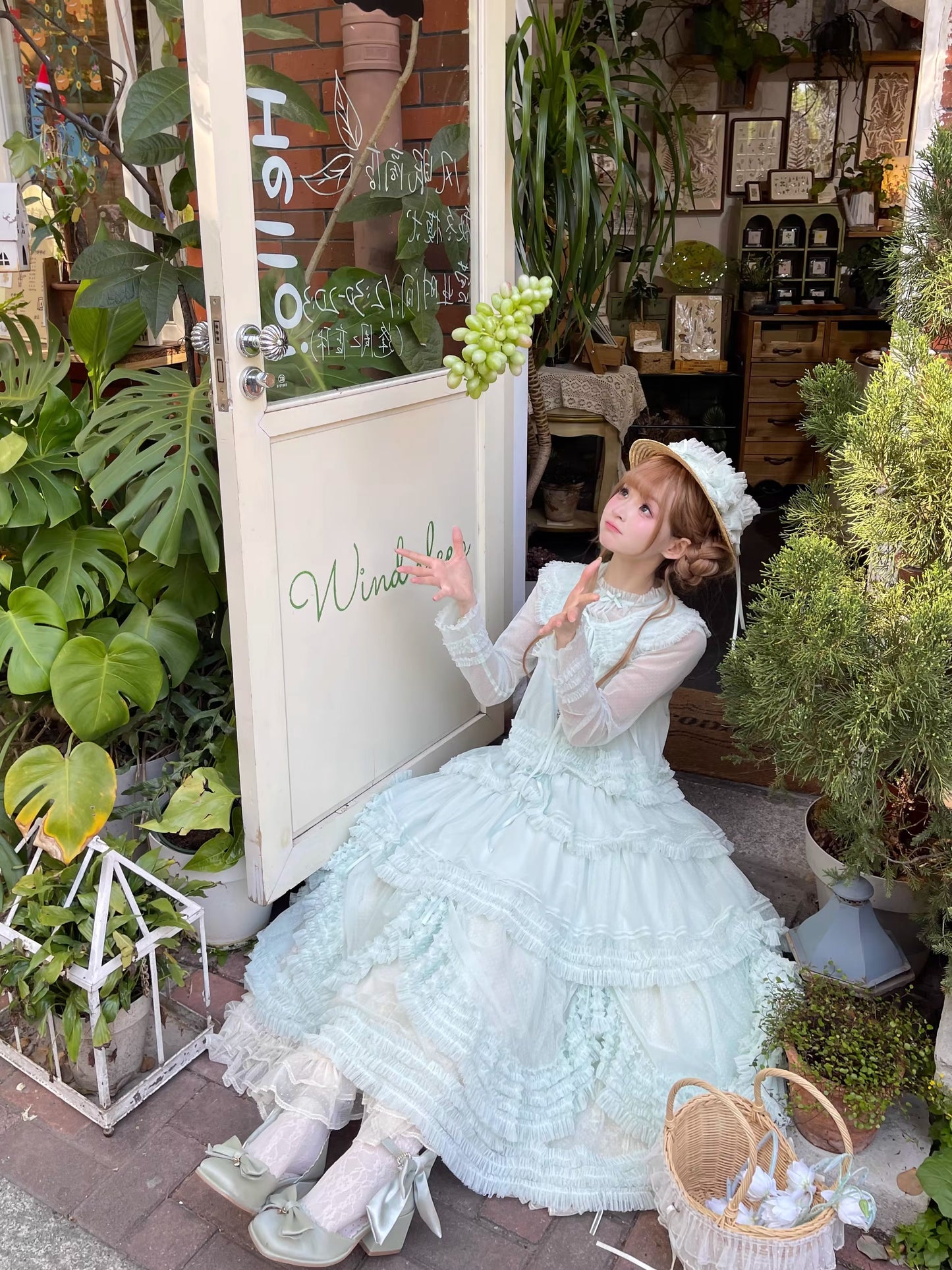 【受注予約~4/16】ドットチュールティアードジャンパースカート（115cm）【暖屿洋装】