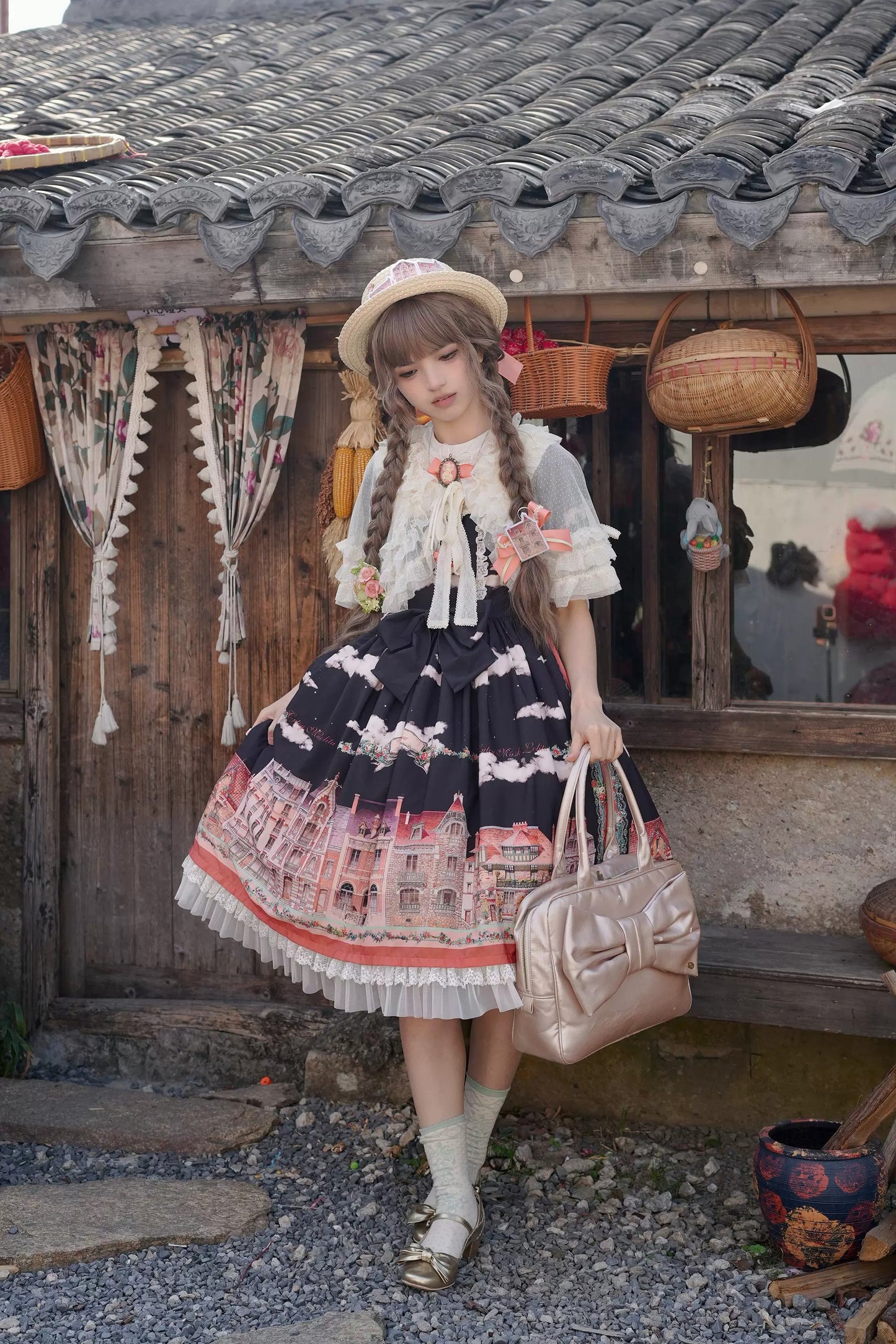 【受注予約~5/6】Dewans Garden Town ワンピース・ジャンパースカート【Cutey Mask】