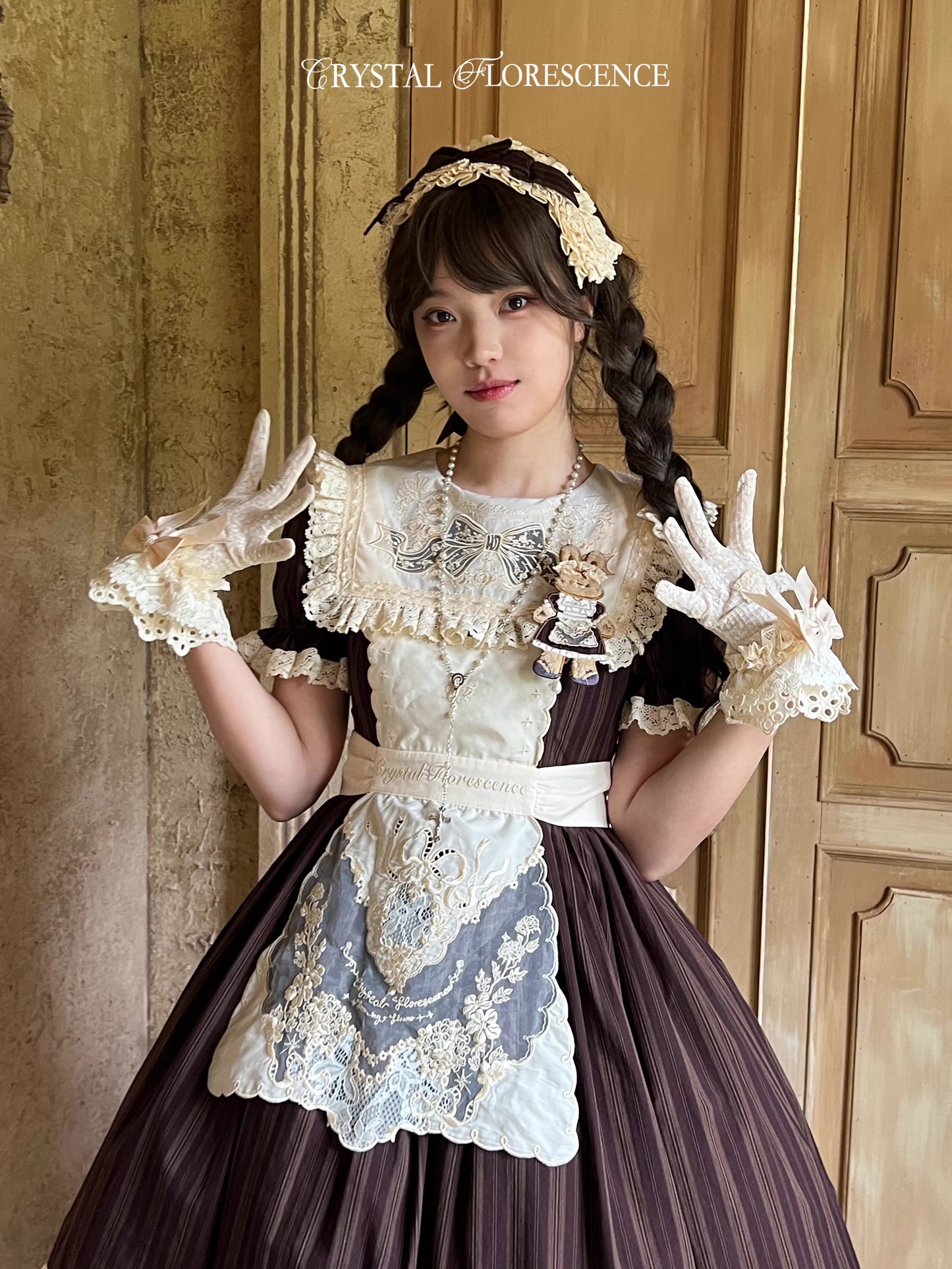 【受注予約~3/4】Amber Heart ワンピース・ジャンパースカートセット【玻璃花信】