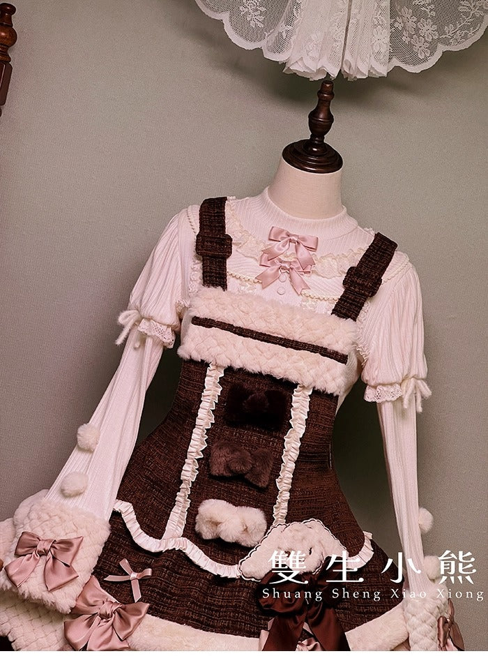 【受注予約~10/23】Frosted Sugar Rabbit ジャンパースカート・サロペット【双生小熊】