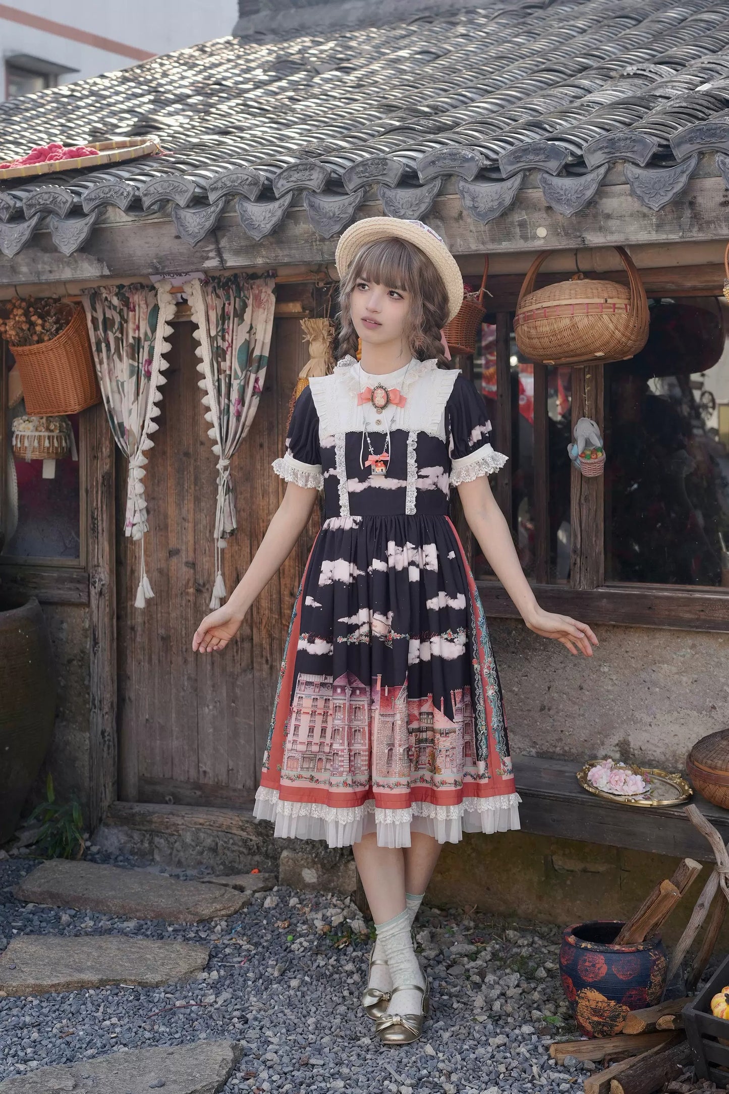【受注予約~5/6】Dewans Garden Town ワンピース・ジャンパースカート【Cutey Mask】