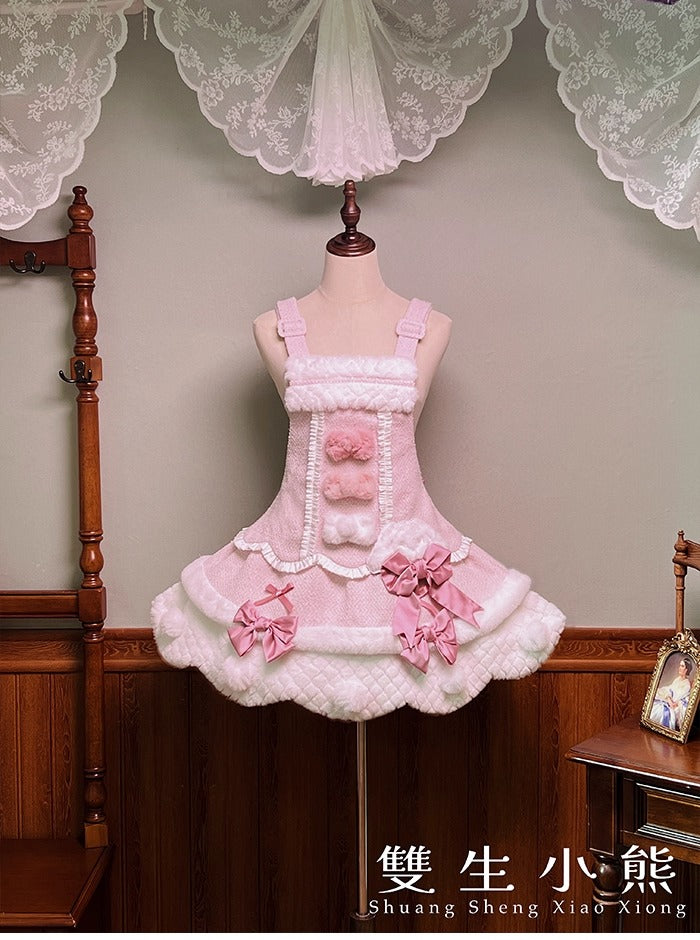 【受注予約~10/23】Frosted Sugar Rabbit ジャンパースカート・サロペット【双生小熊】