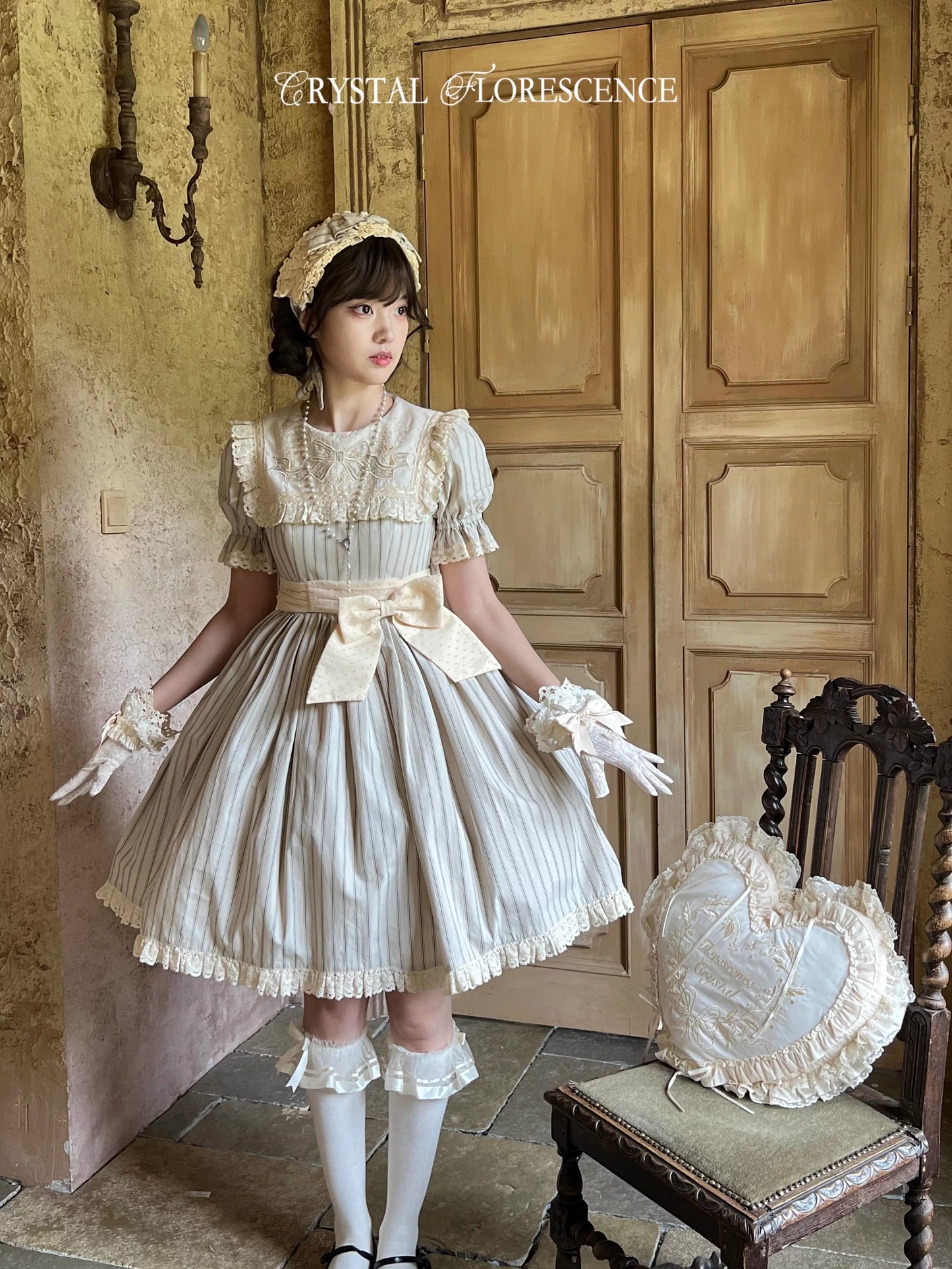 【受注予約~3/4】Amber Heart ワンピース【玻璃花信】