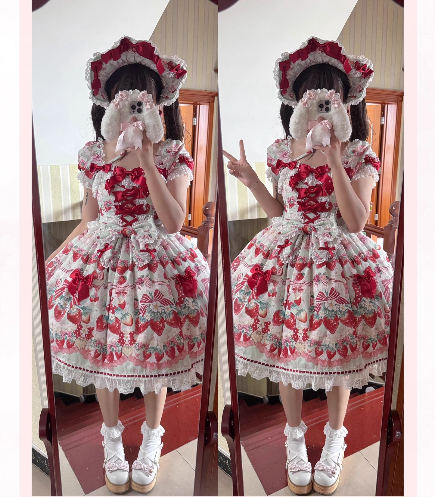 【受注予約~7/23】イチゴと花束 アクセサリー【Antique Doll】