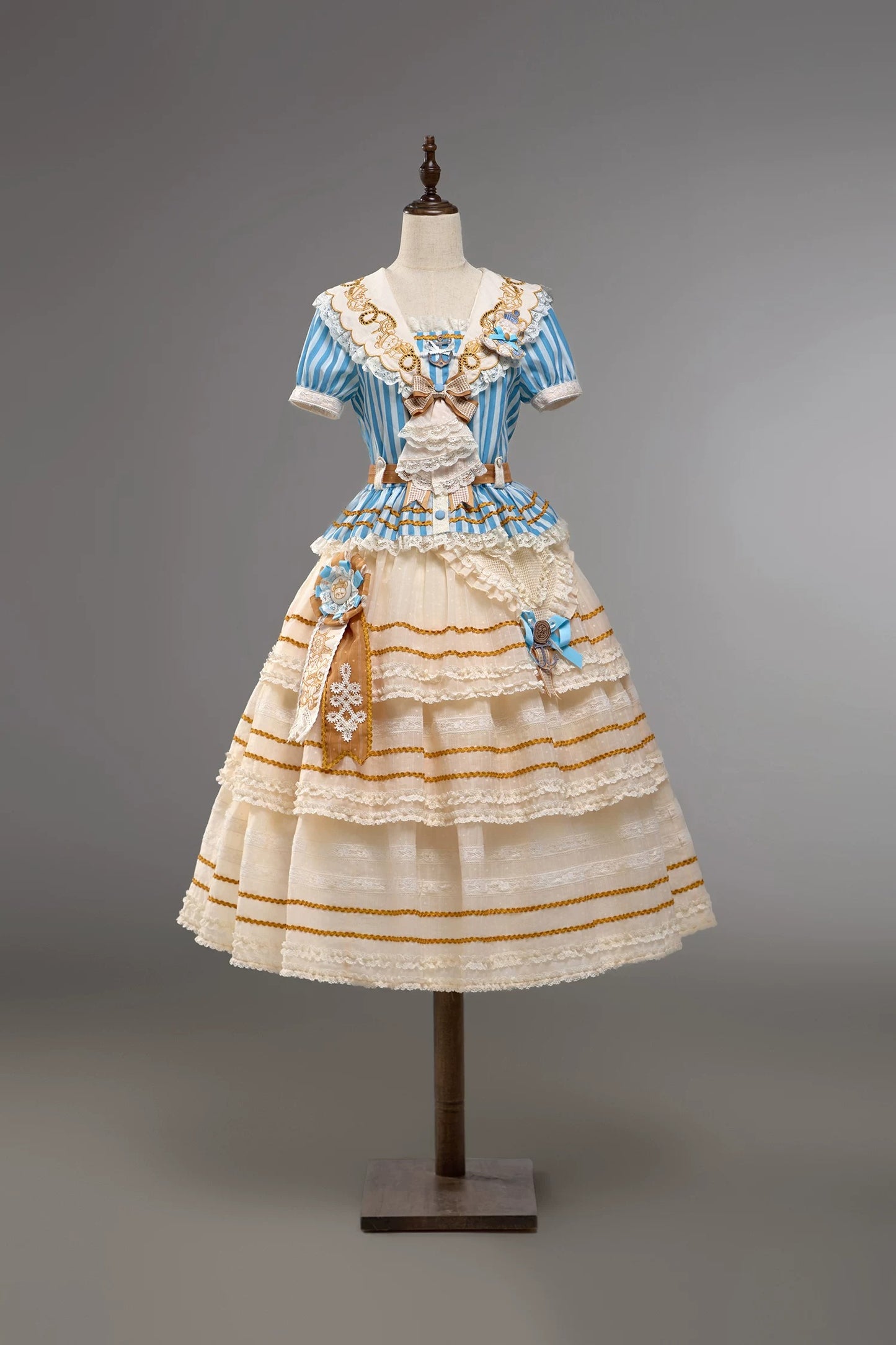 【受注予約~6/28】Antique Sailor Bear トップス・スカート・フルセット【双生小熊】