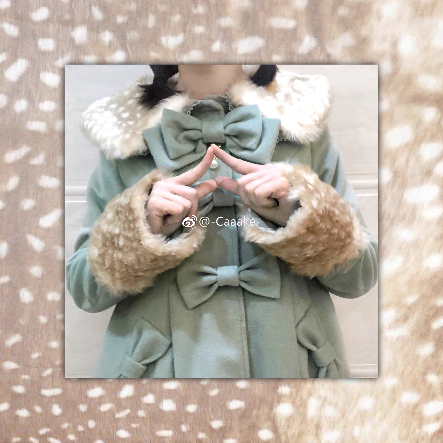 Aラインファーつきコート【Unideer】